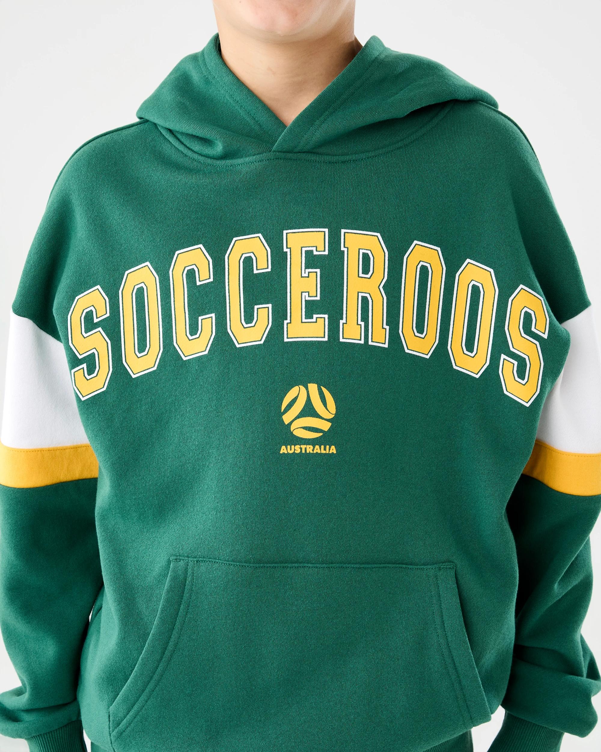 3 Socceroos Youth Hoodie Green, 3 of 7