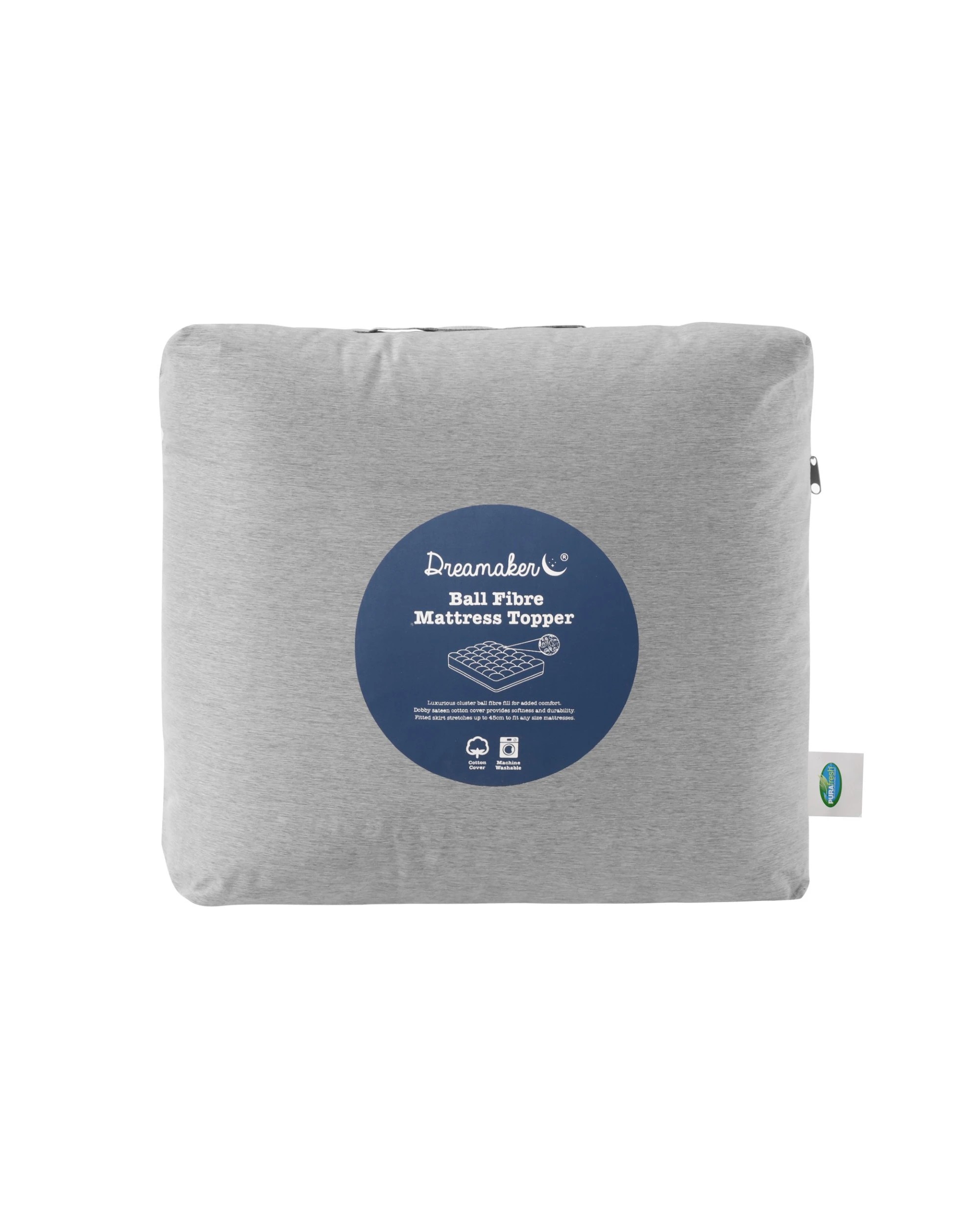 7 Dreamaker Hotel Collection Dobby Sateen Ball Fibre Mattress Topper - Super King Bed - White, 7 of 7