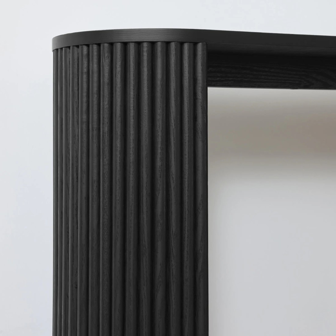 5 Ribbed Console Table - Black, 5 of 8