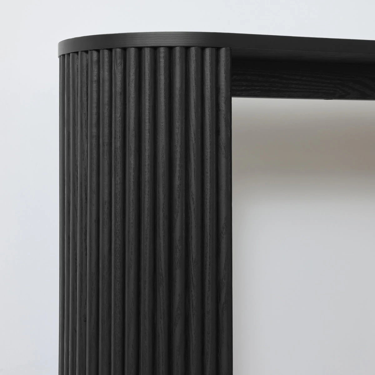 5 Ribbed Console Table - Black, 5 of 8