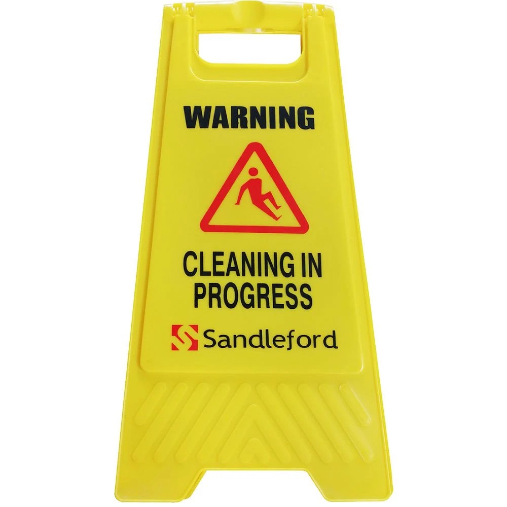 1 Cleaning in Progress A-Frame Sign Yellow, 1 of 1