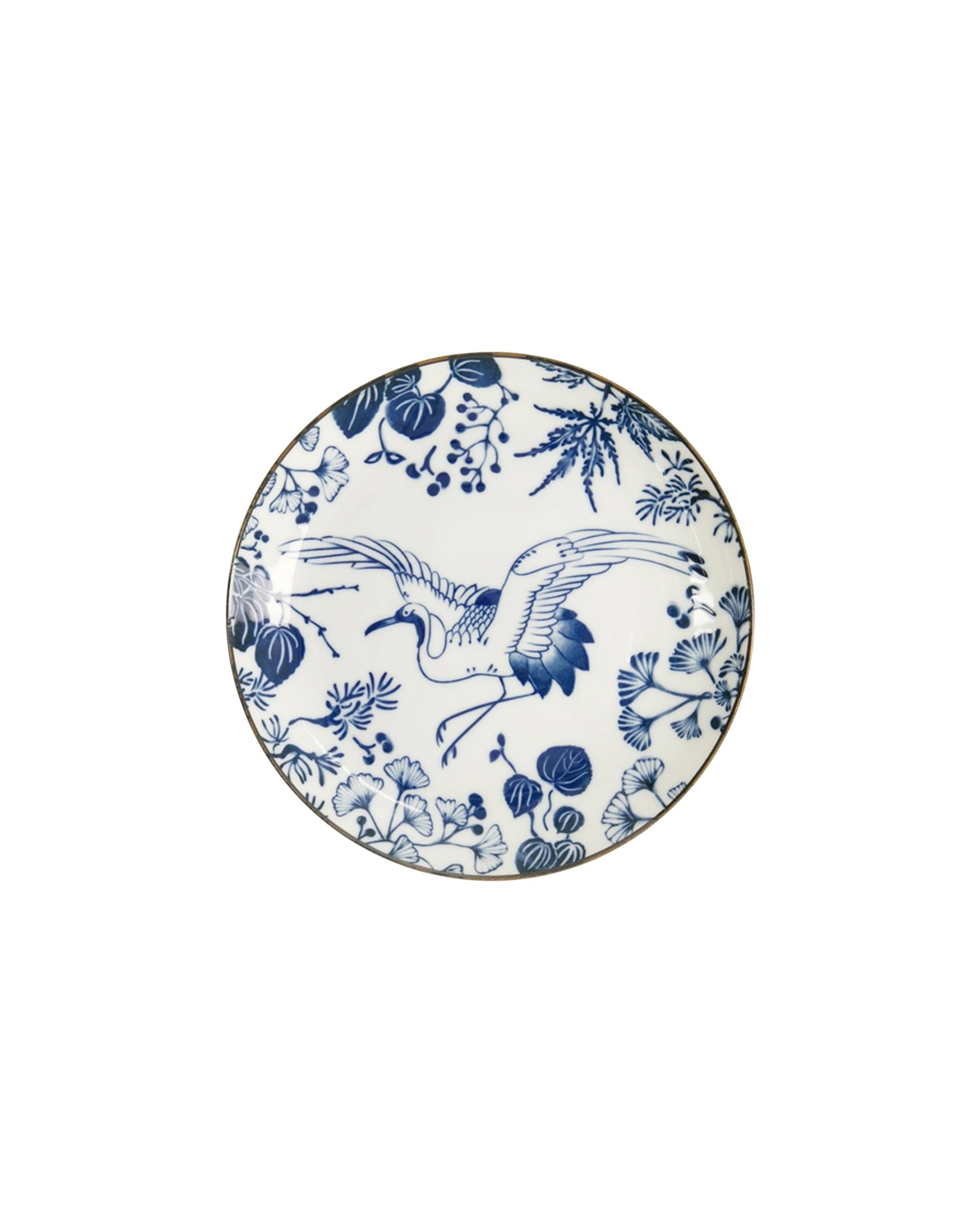 1 Tokyo Design Flora Japonica Plate 16cm Crane Porcelain Microwave Dishwasher Safe - White, 1 of 4
