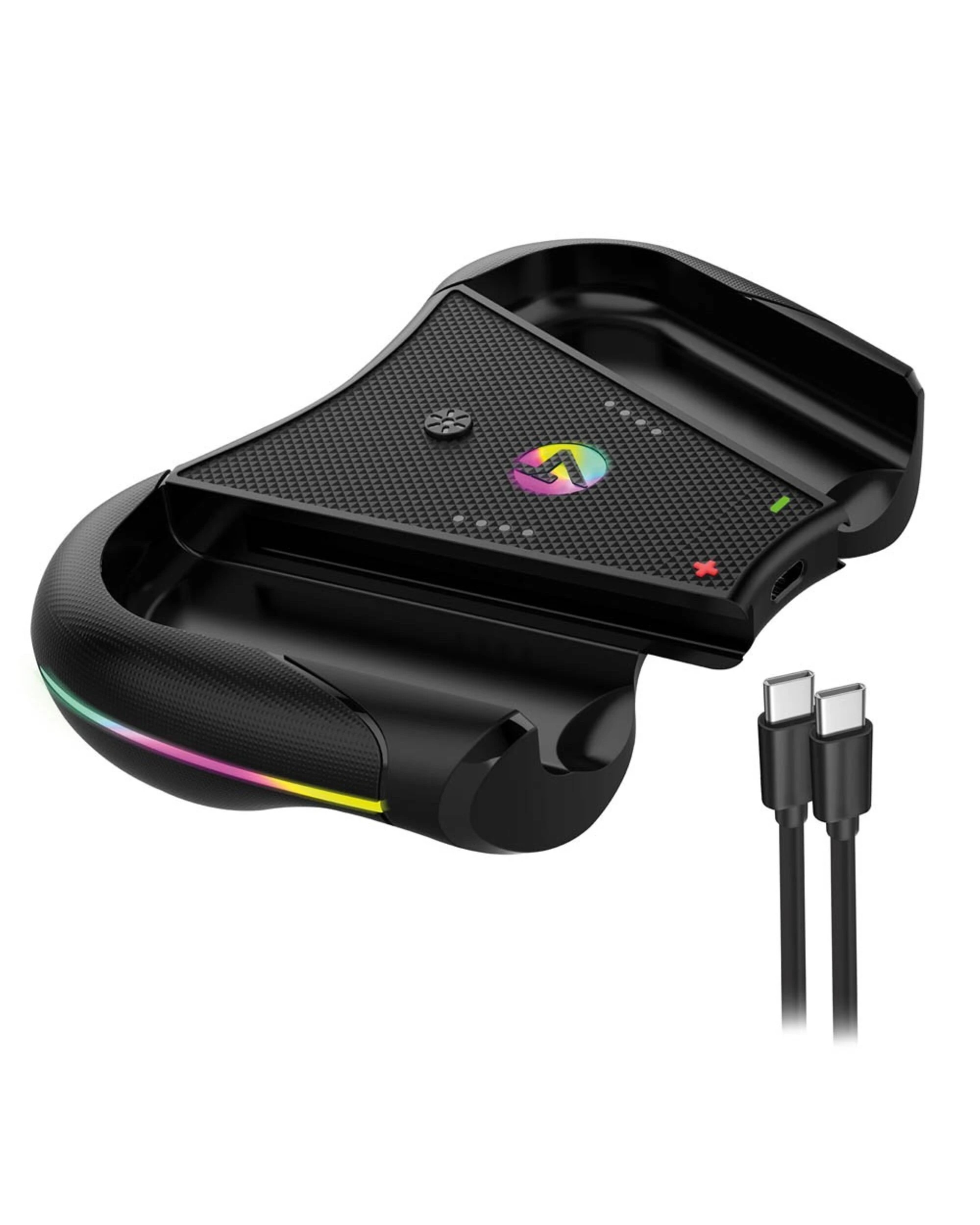 4 4Gamers Nintendo Switch Light Up LED RGB Joy-Con Play & Charge Comfort Controller, 4 of 5