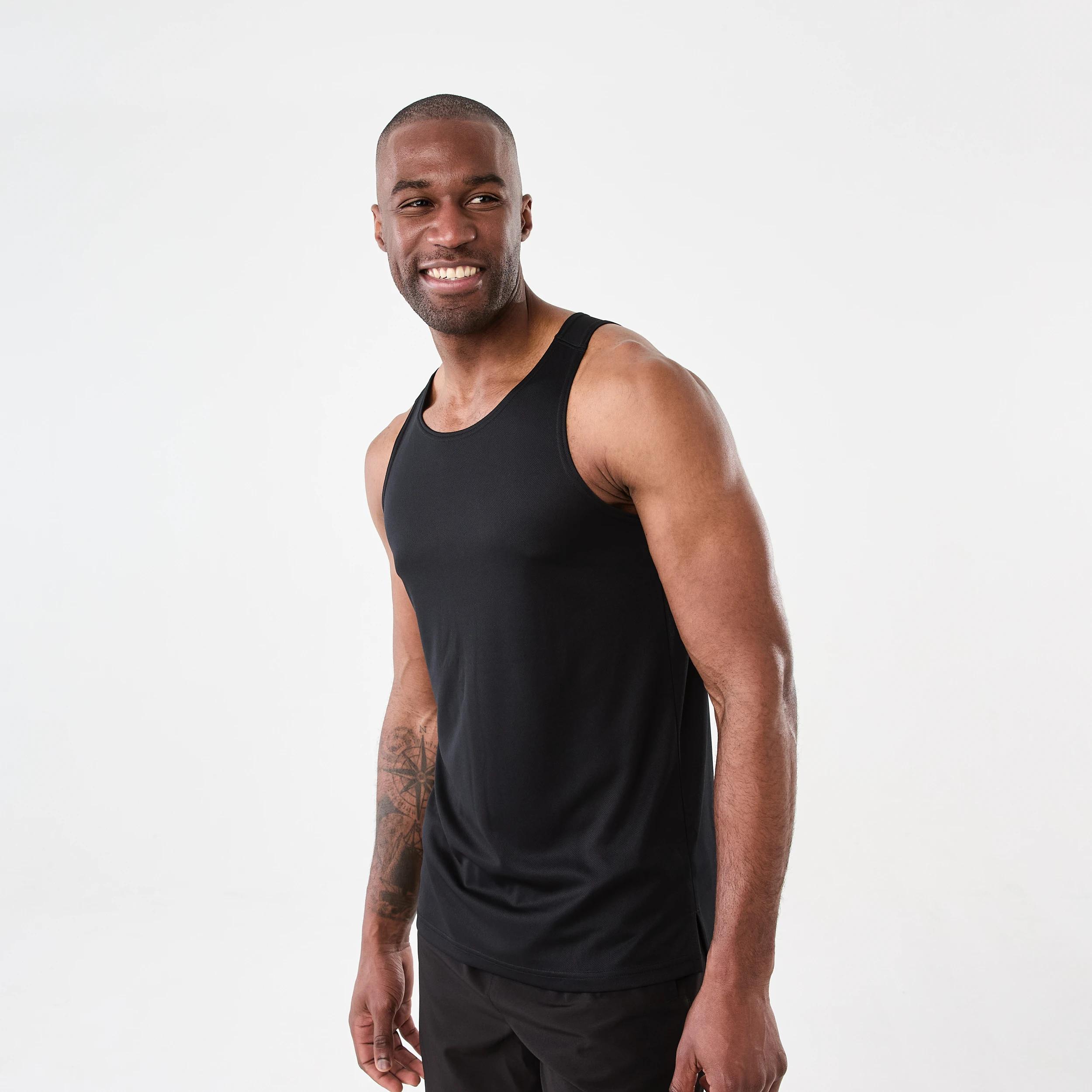 2 Active Mens Mesh Tank BLACK, 2 of 6