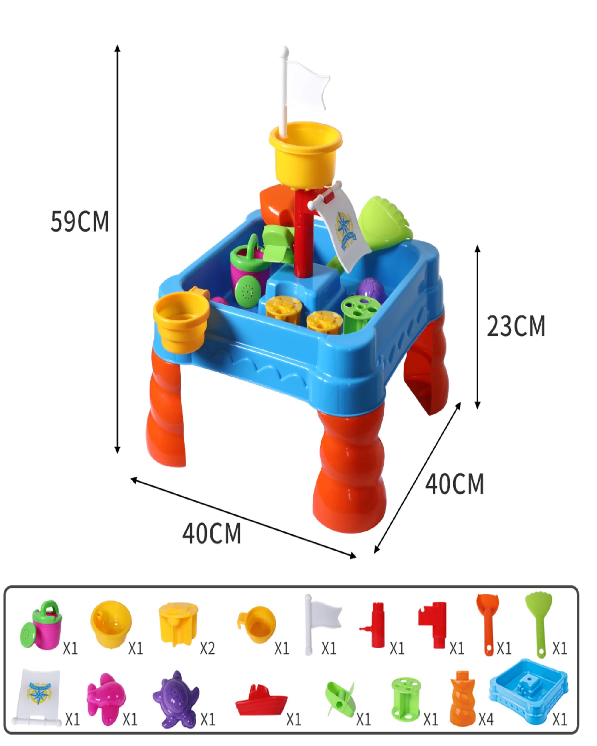 3 21pc Kids Sand/water Activity Play Table, 3 of 6