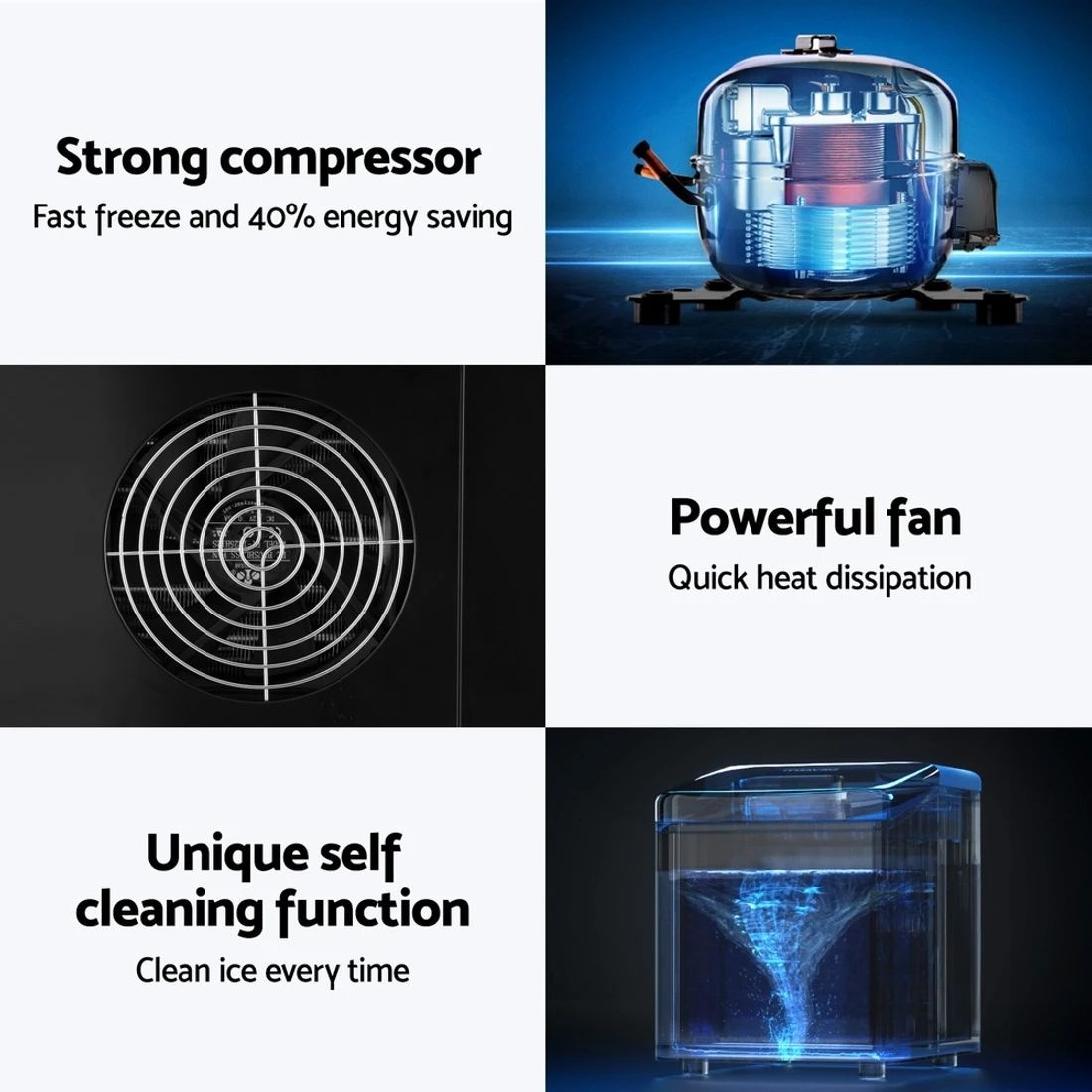 7 Devanti 15kg Ice Maker Machine - Black, 7 of 8