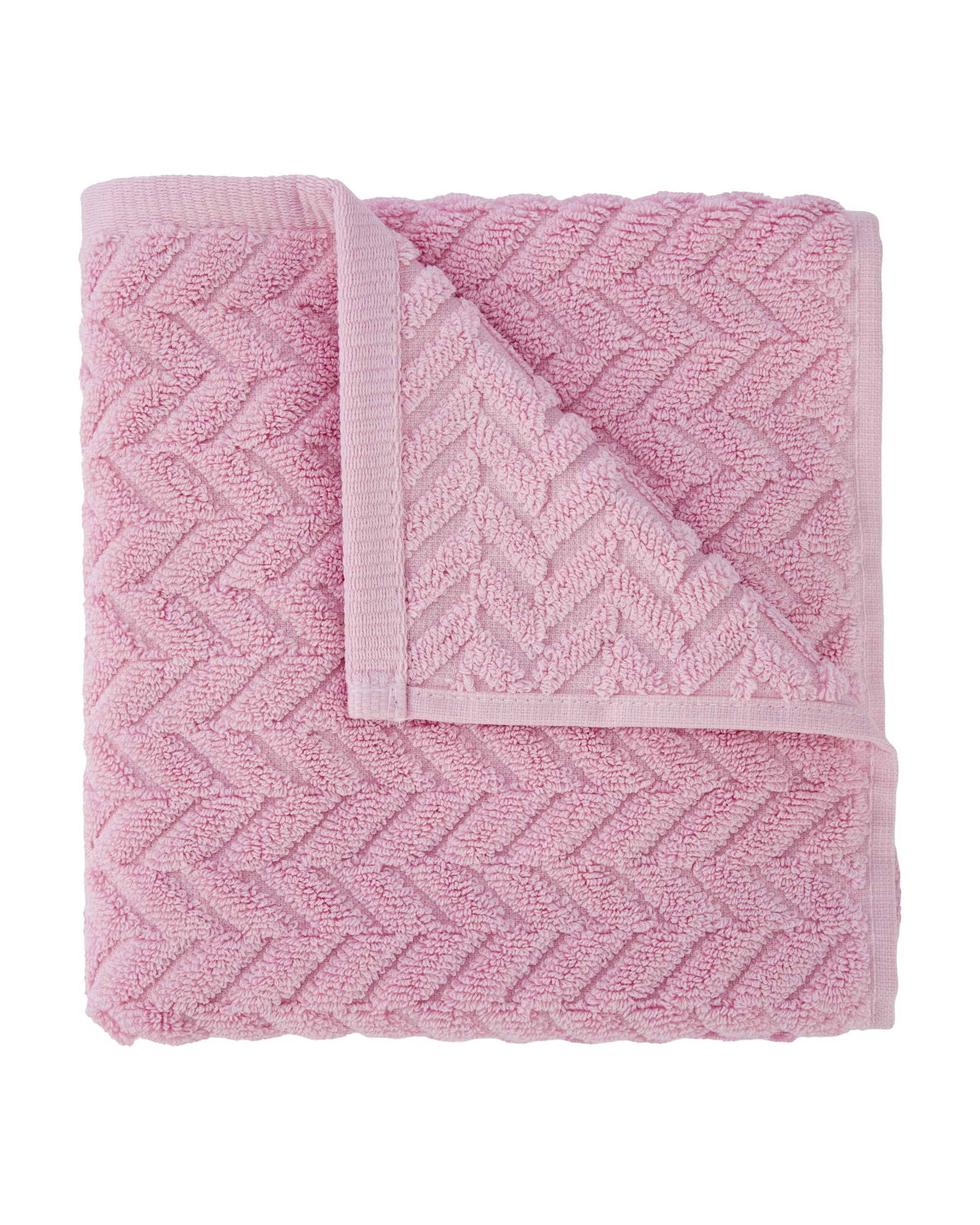 1 Chevron Cotton Hand Towel - Pink, 1 of 6