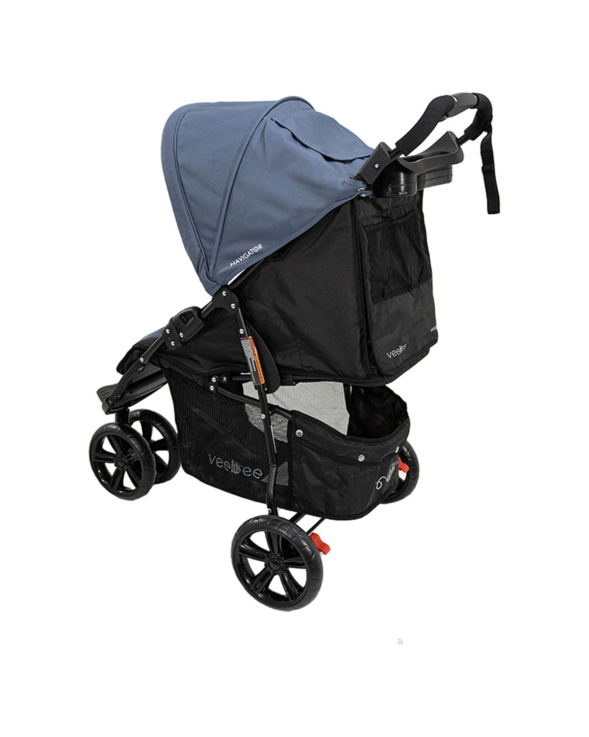 3 Vee Bee Navigator Stroller 100cm Folding Baby Pram Infant Toddler Glacier
 - Blue, 3 of 9