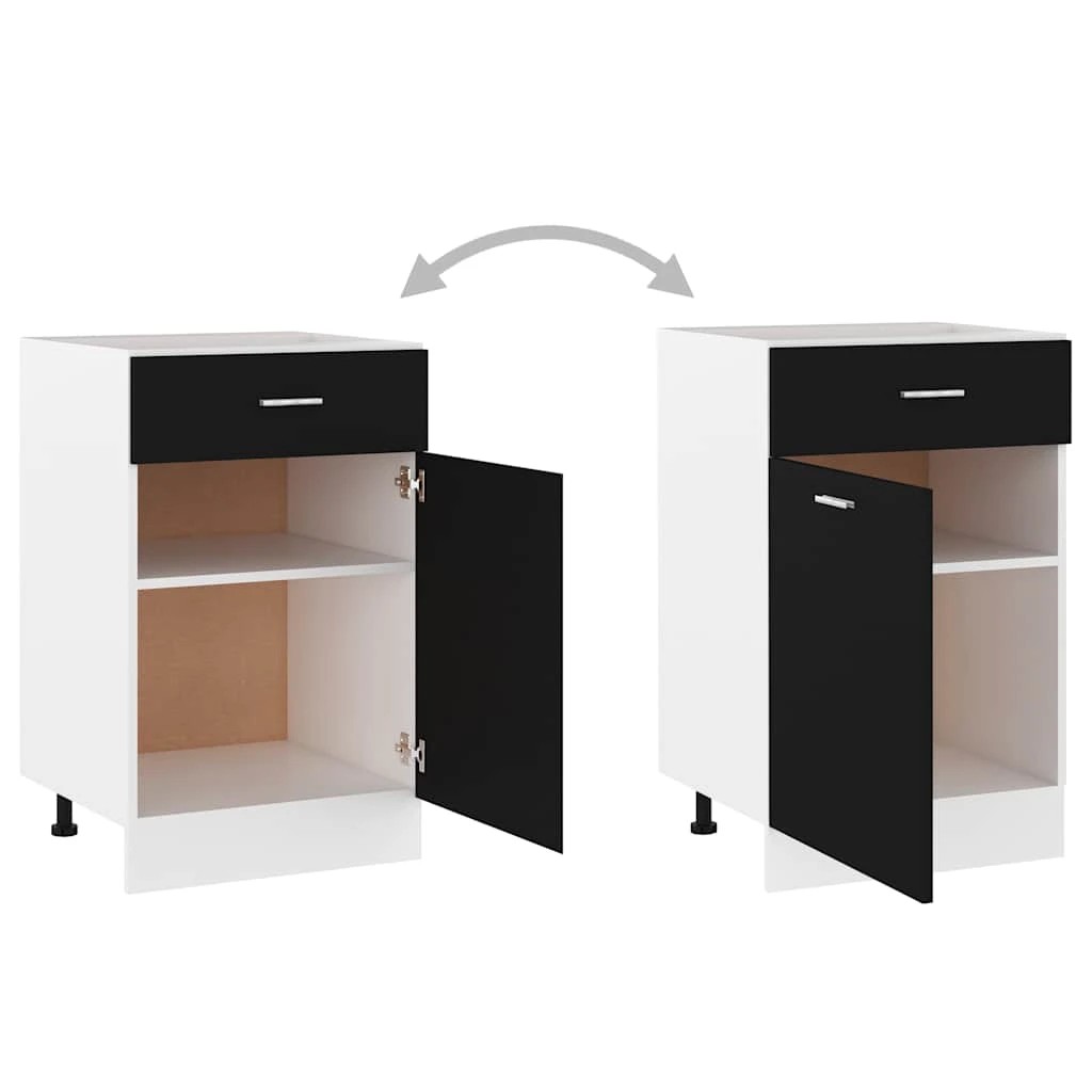 6 vidaXL Kitchen cabinet Ample Storage - Black, 6 of 9