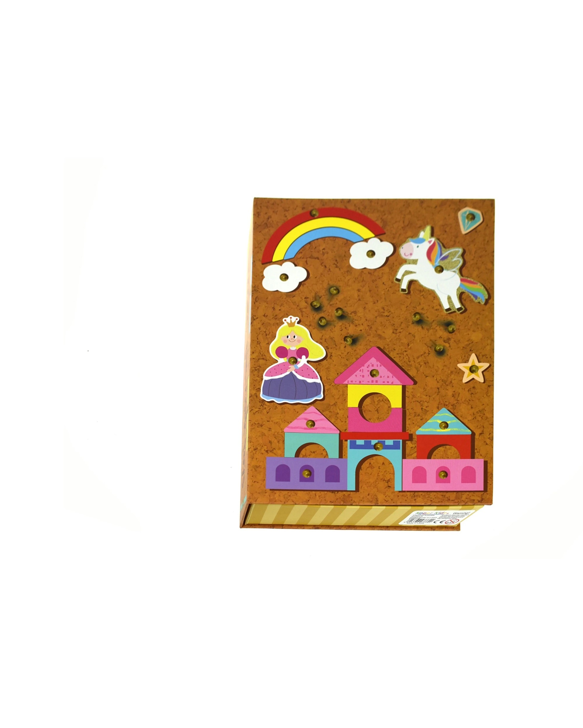 5 Kaper Kidz Wooden Unicorn Tap A Shape In Bookcase Kids Toy - Multi, 5 of 5