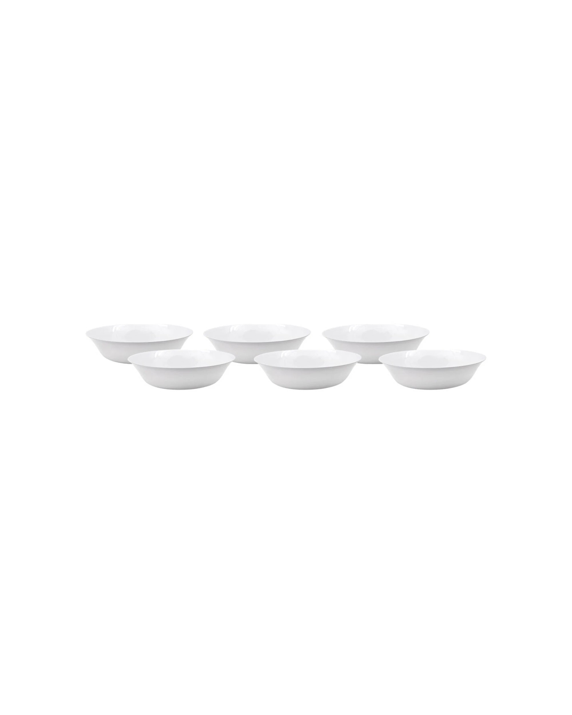 1 Lemon & Lime 6pc 30cm Melamine Salad Bowl Shallow Food Safe - White, 1 of 2