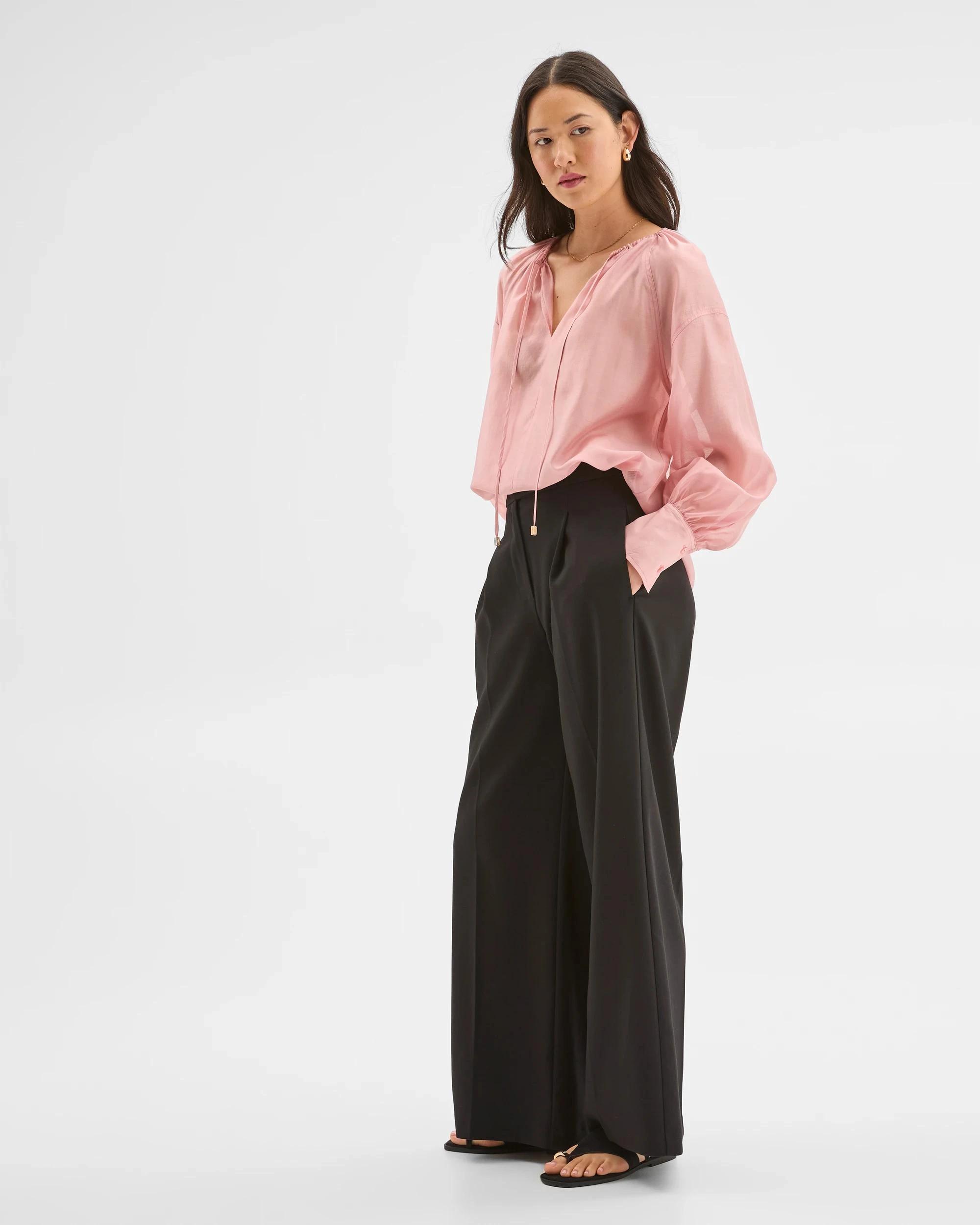 4 Preview Long Sleeve Blouson Blouse BLUSH PINK, 4 of 8