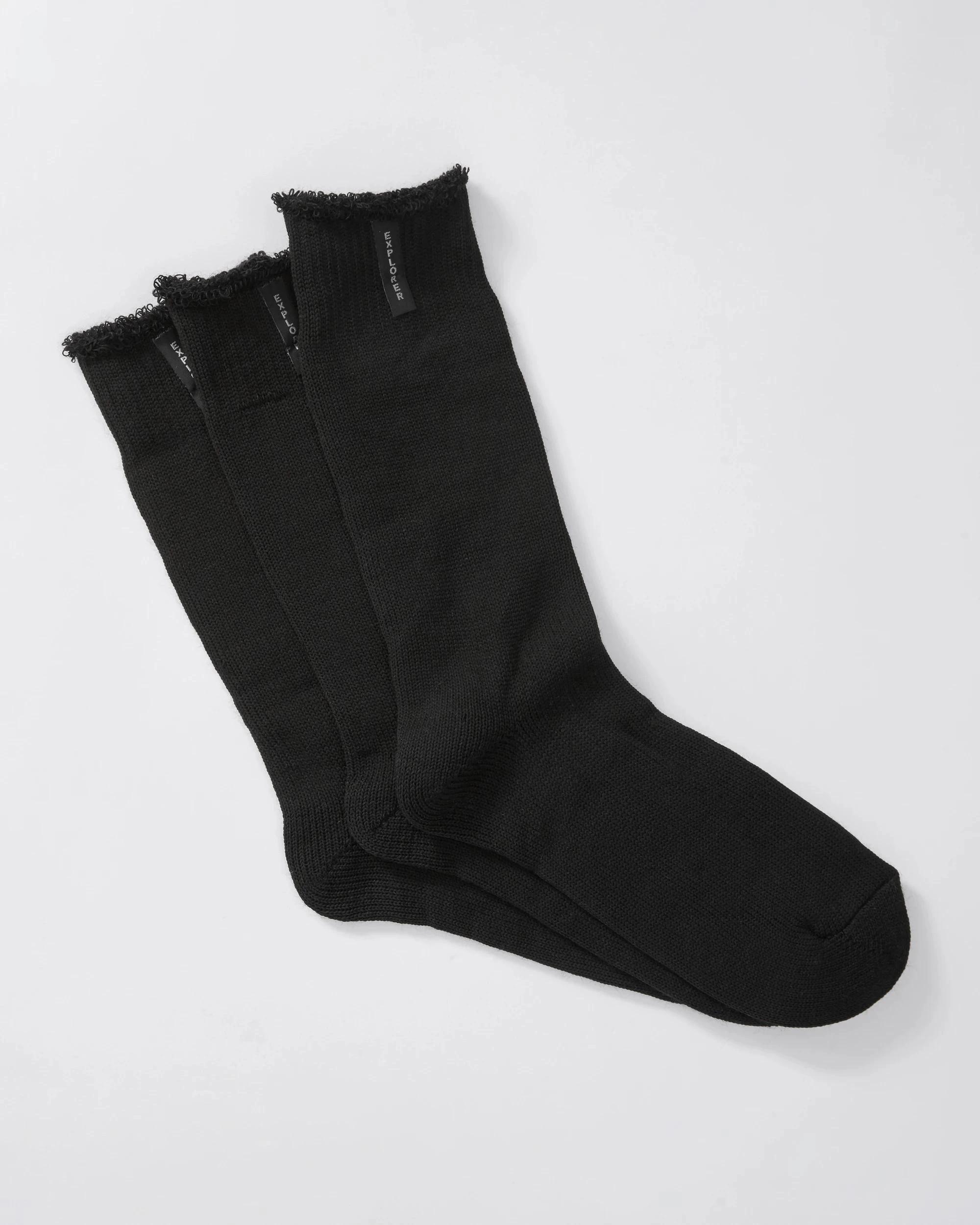 1 Explorer 3 Pack Original Wool Blend Socks BLACK, 1 of 3