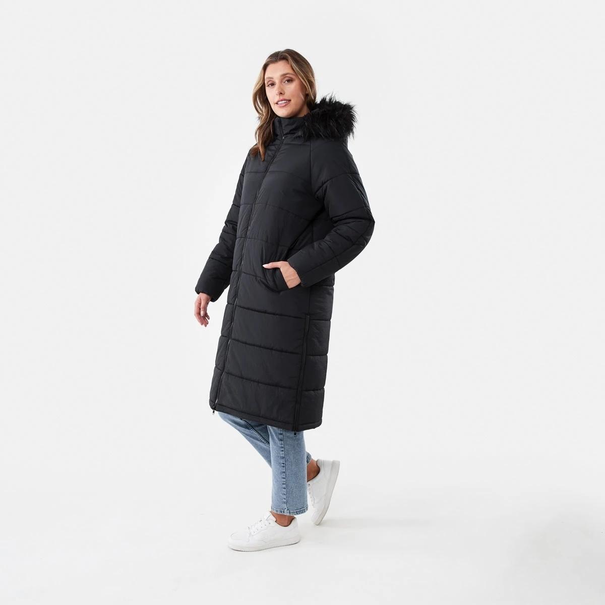 3 Longline Puffer Jacket Black, 3 of 8