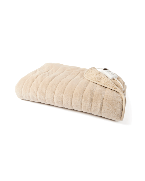 Heated Throw Sherpa - Natural