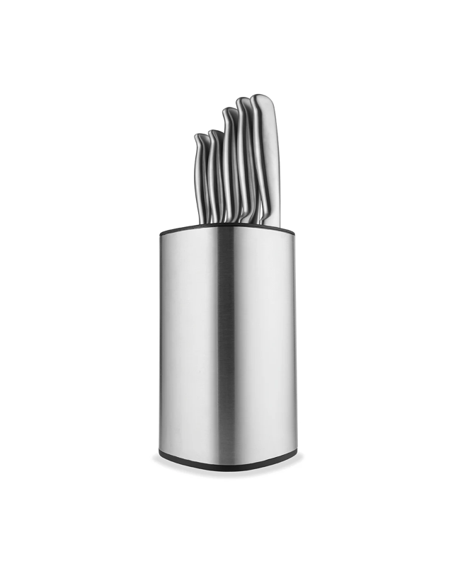 6 Piece Stainless Steel Knife Block