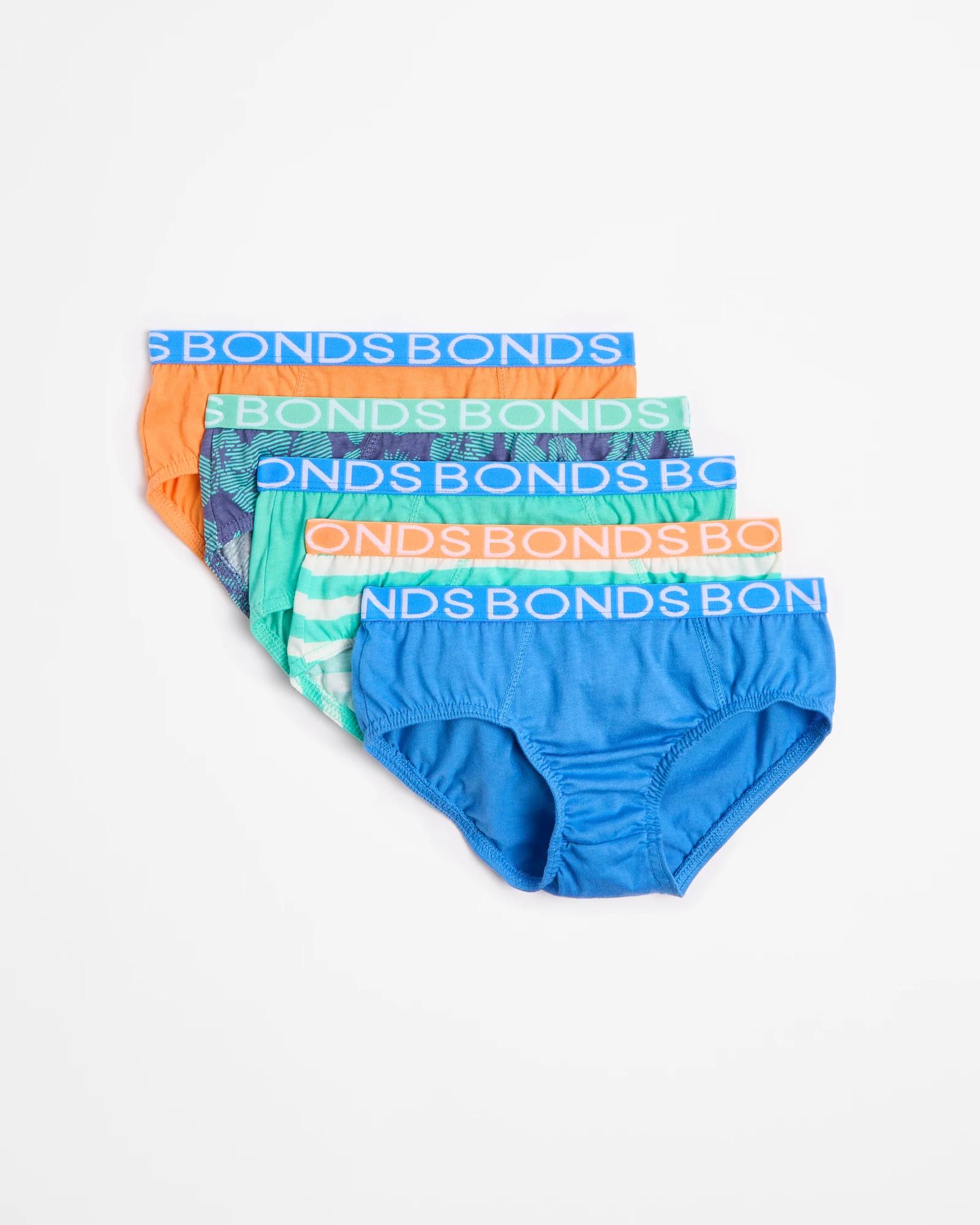 1 Bonds Boys Briefs 5 Pack TIDAL TROPICS, 1 of 1