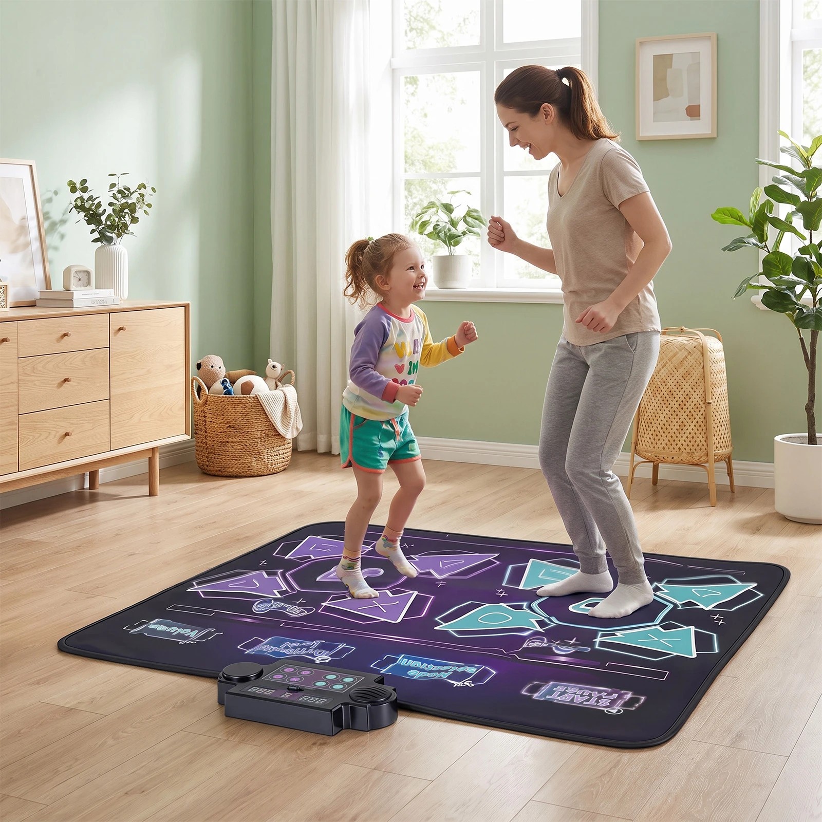 2 Costway Kids Dance Mat Electronic 4in1 Dance Pad 2-player 4 Mode Music Toy - Black, 2 of 2
