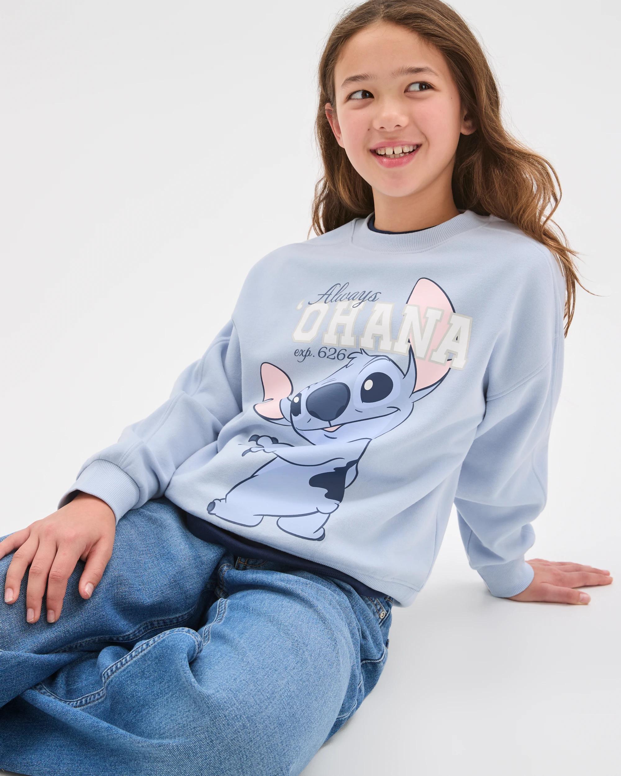 3 Disney Lilo & Stitch Australian Cotton Blend Fleece Jumper STITCH PALE BLUE, 3 of 6