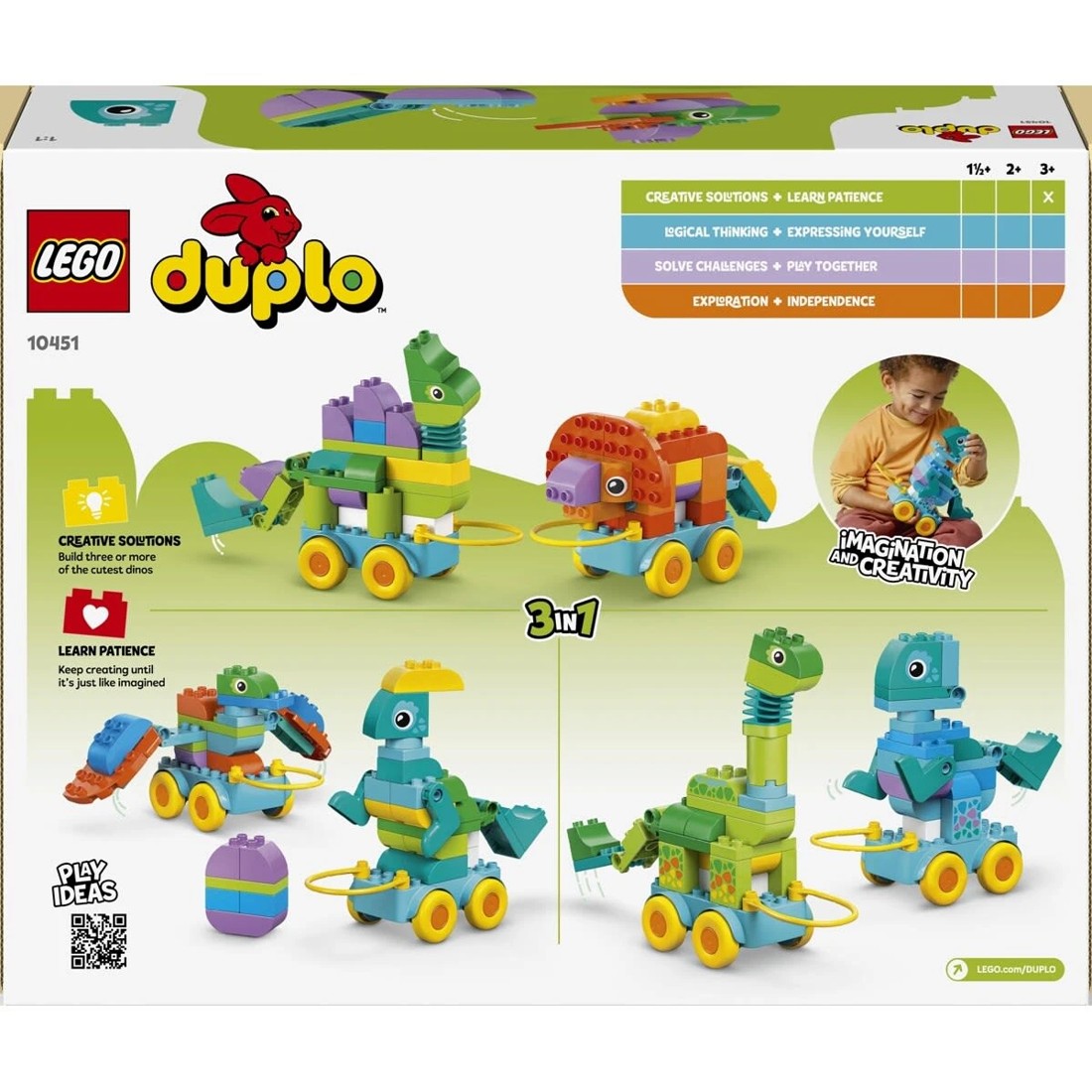 9 LEGO DUPLO Town 3-in-1 Dinosaurs on Wheels 10451, 9 of 9