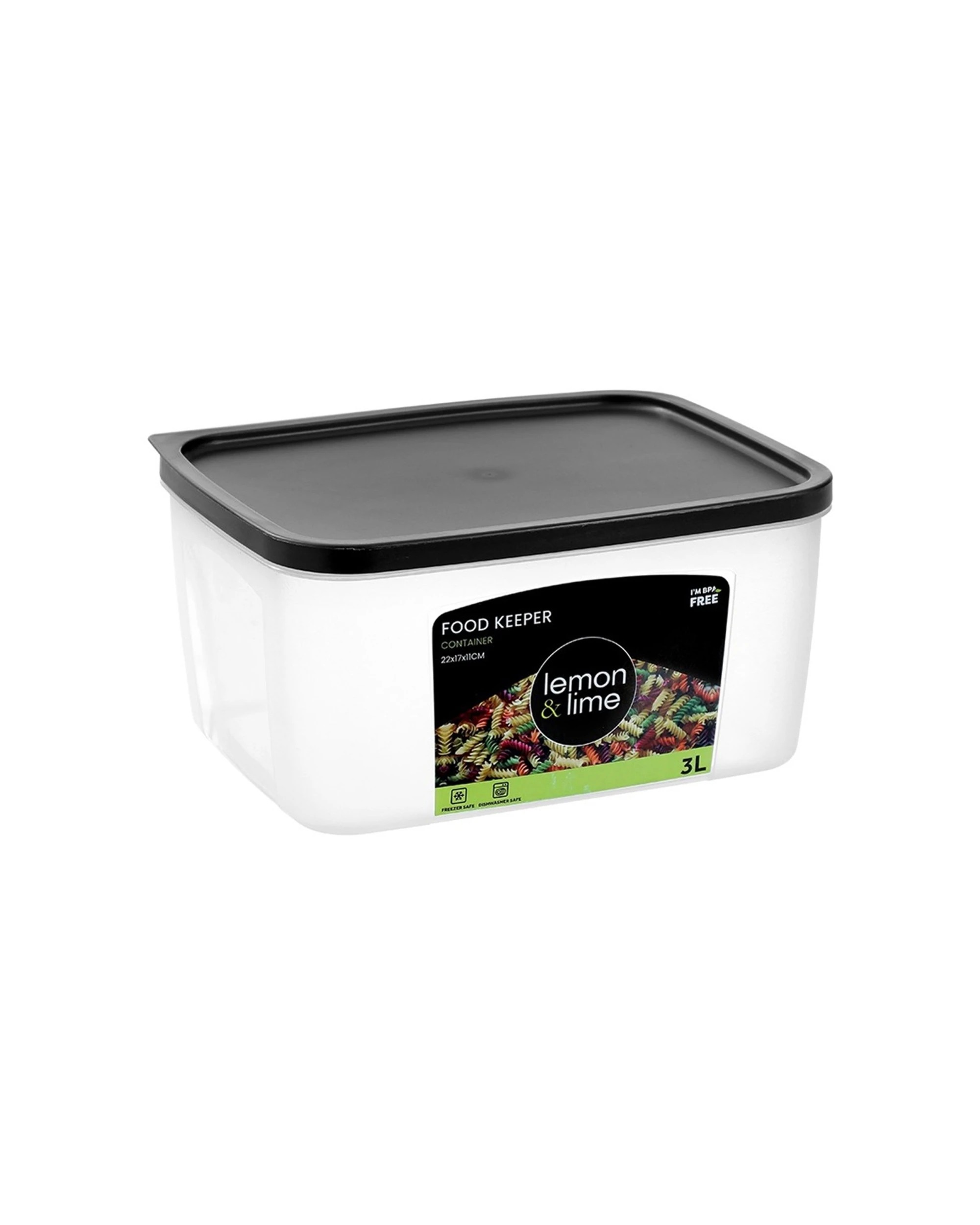 2 Lemon & Lime 6PK Food Keeper Rectangle Reusable Container 3L - Clear, 2 of 8