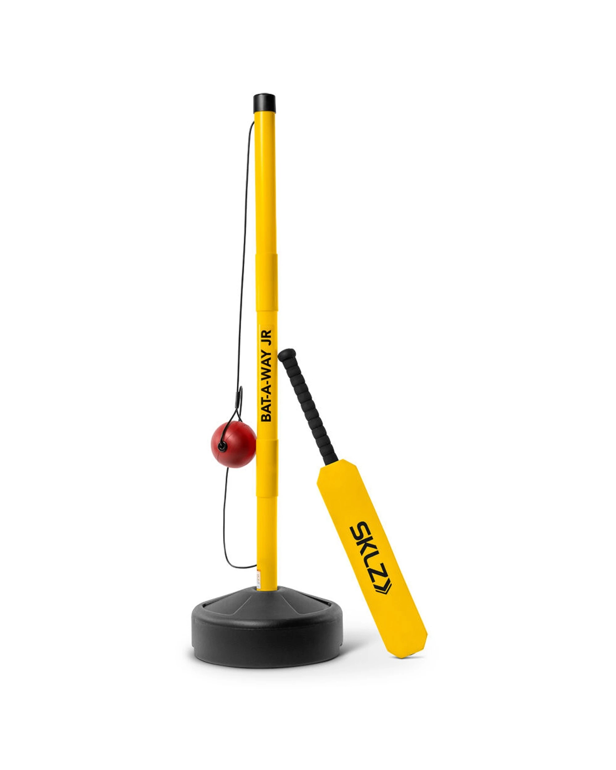 1 Sklz Adjustable Bat-A-Way Junior Cricket Swing Trainer Equipment Portable - Yellow, 1 of 8