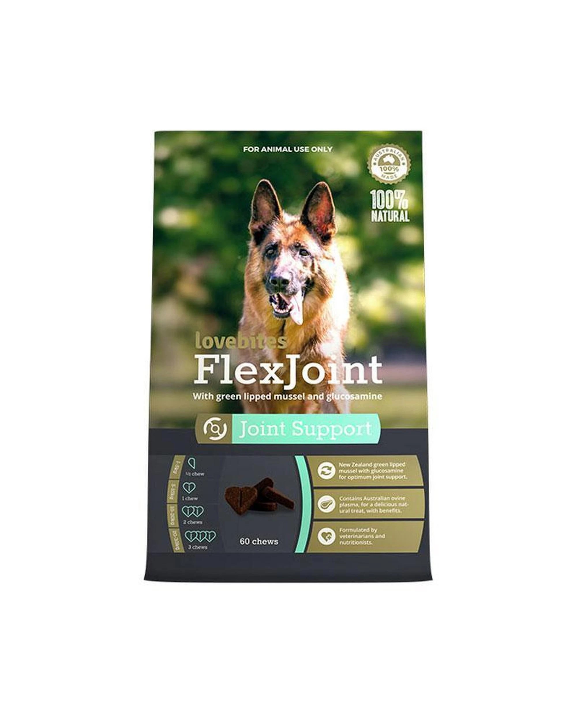 1 Vetafarm Lovebites Flexijoint Joint Support Dog Chew 60 Pack, 1 of 1