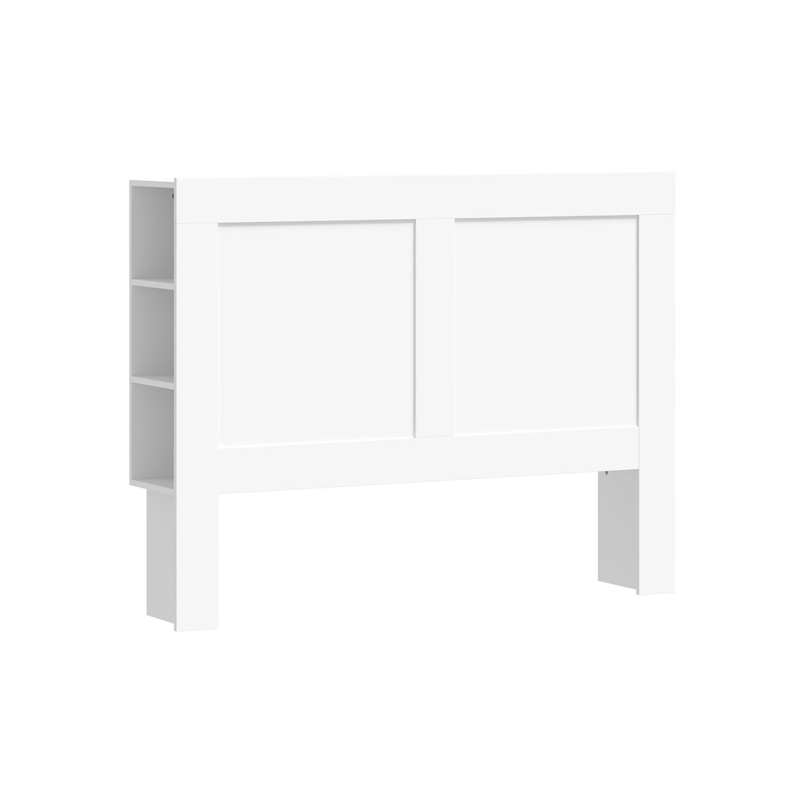 1 Oikiture Headboard Bed Head Double Size Bedhead With Storage Shelves
 - White, 1 of 10