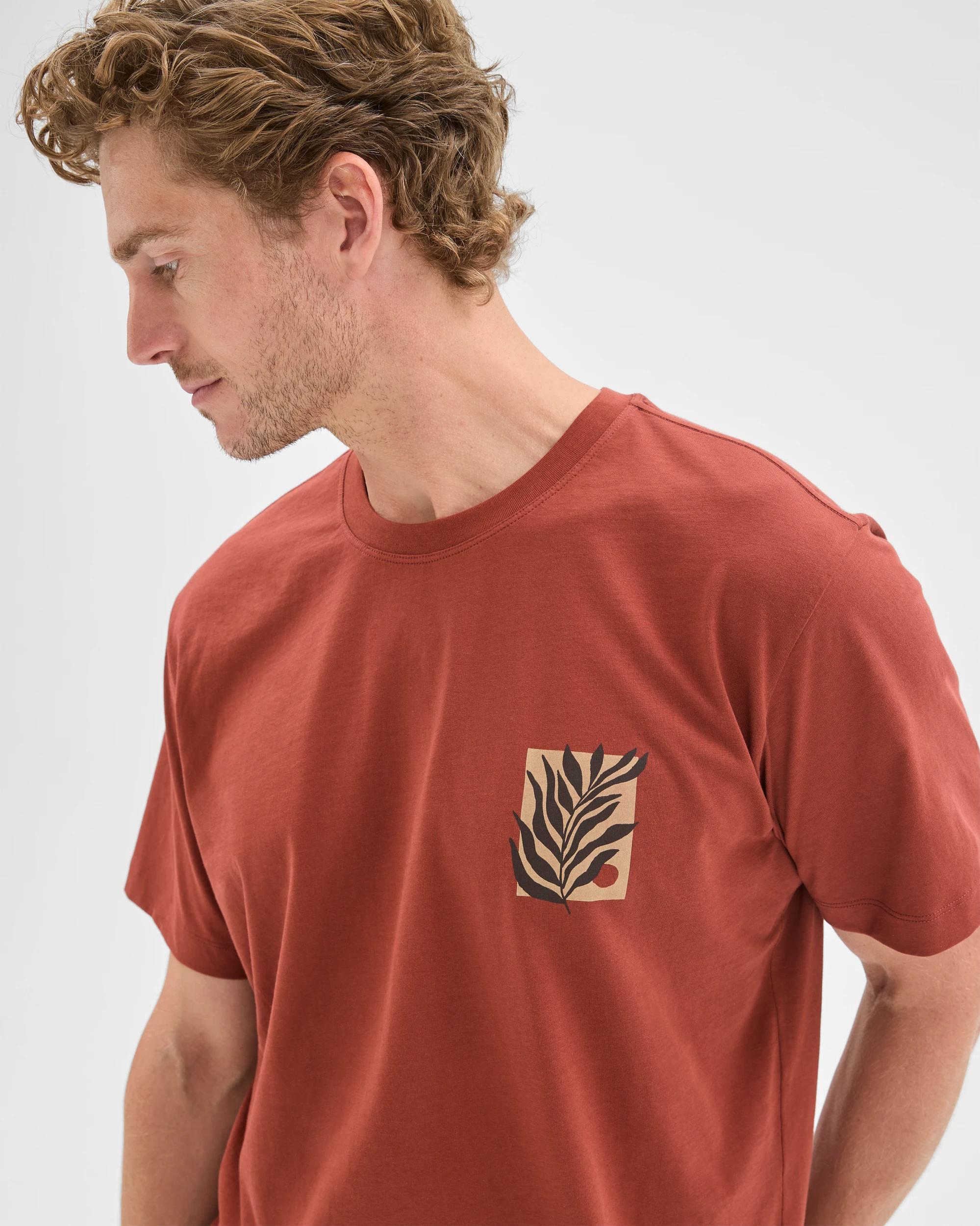5 Target Man Australian Cotton Abstract T-Shirt HENNA, 5 of 6
