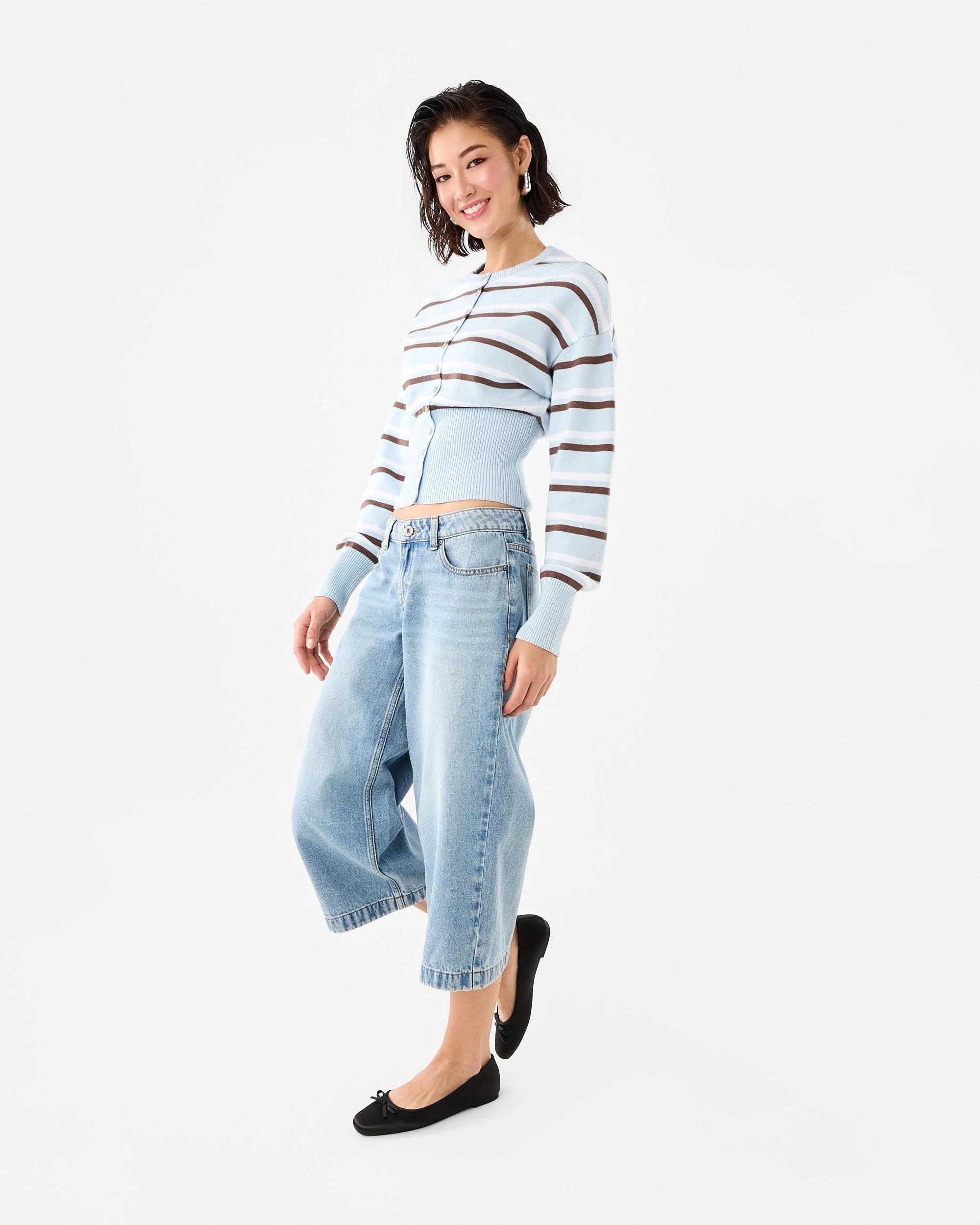 5 Long Sleeve Knit Cardigan Powder Var, 5 of 9