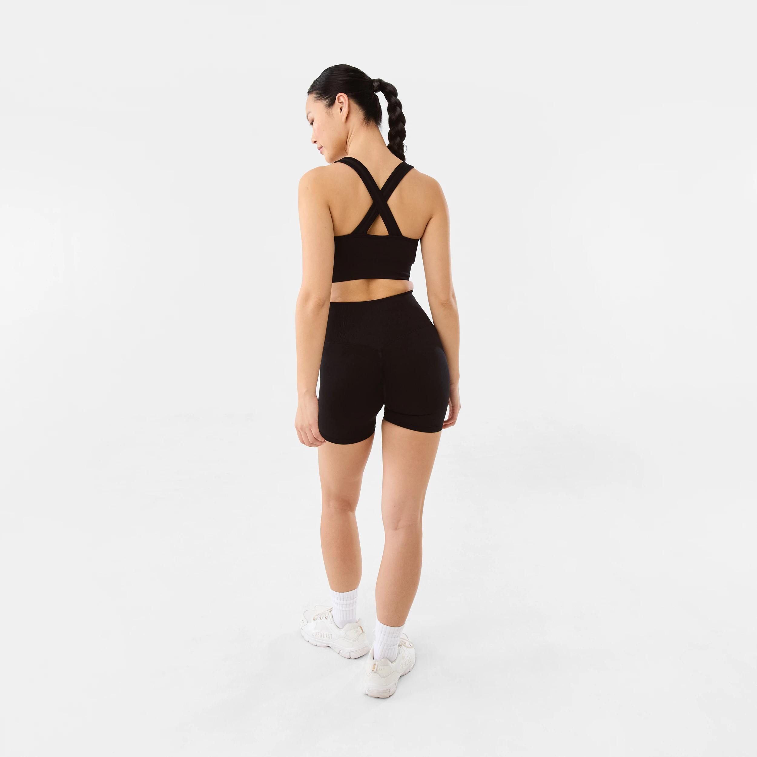 4 Everlast Womens Contour Seamfree Bike Shorts EVERLAST SIMPLE LOGO BLACK, 4 of 7