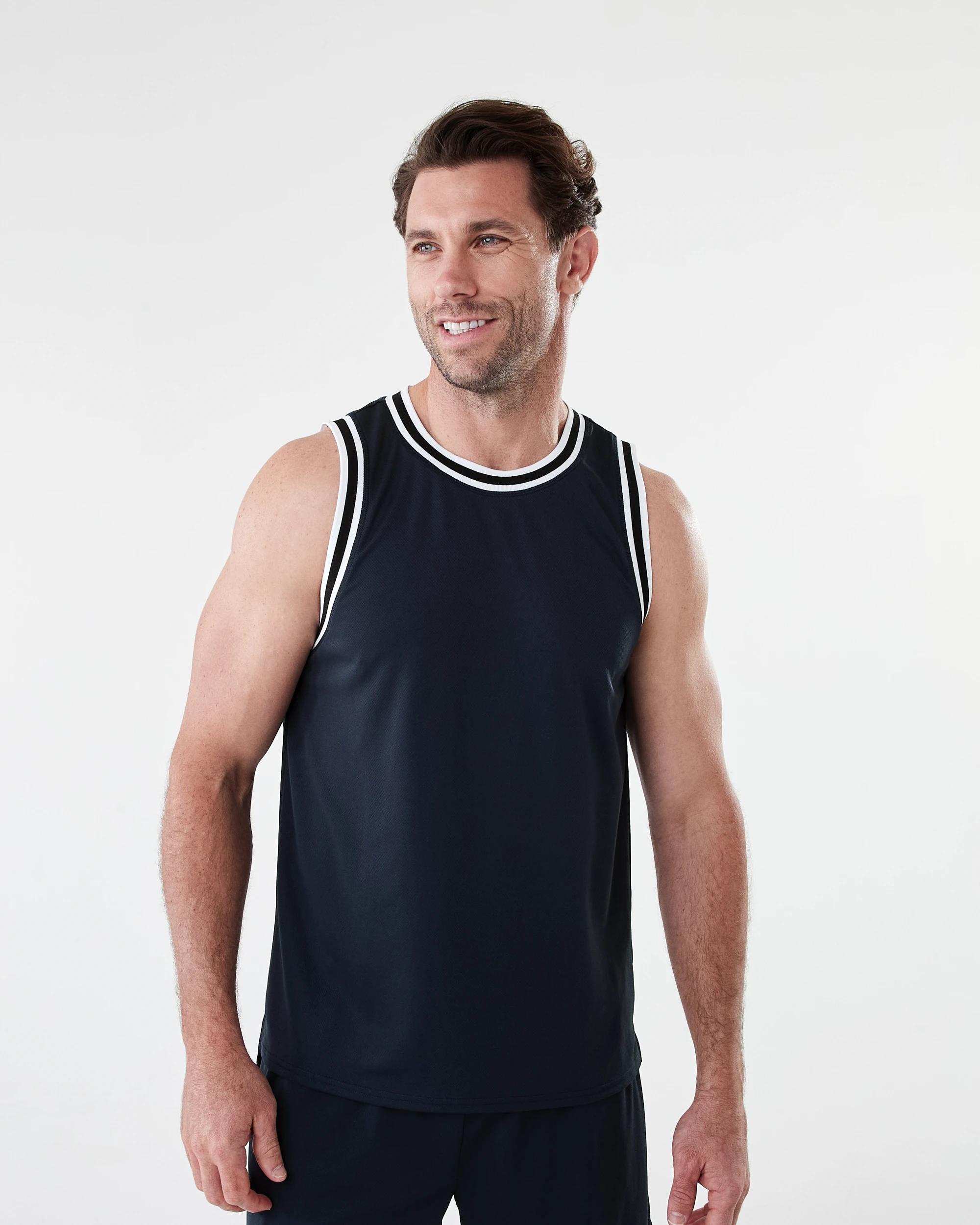 1 Active Mens Basketball Tank Shd Nvy 26, 1 of 6