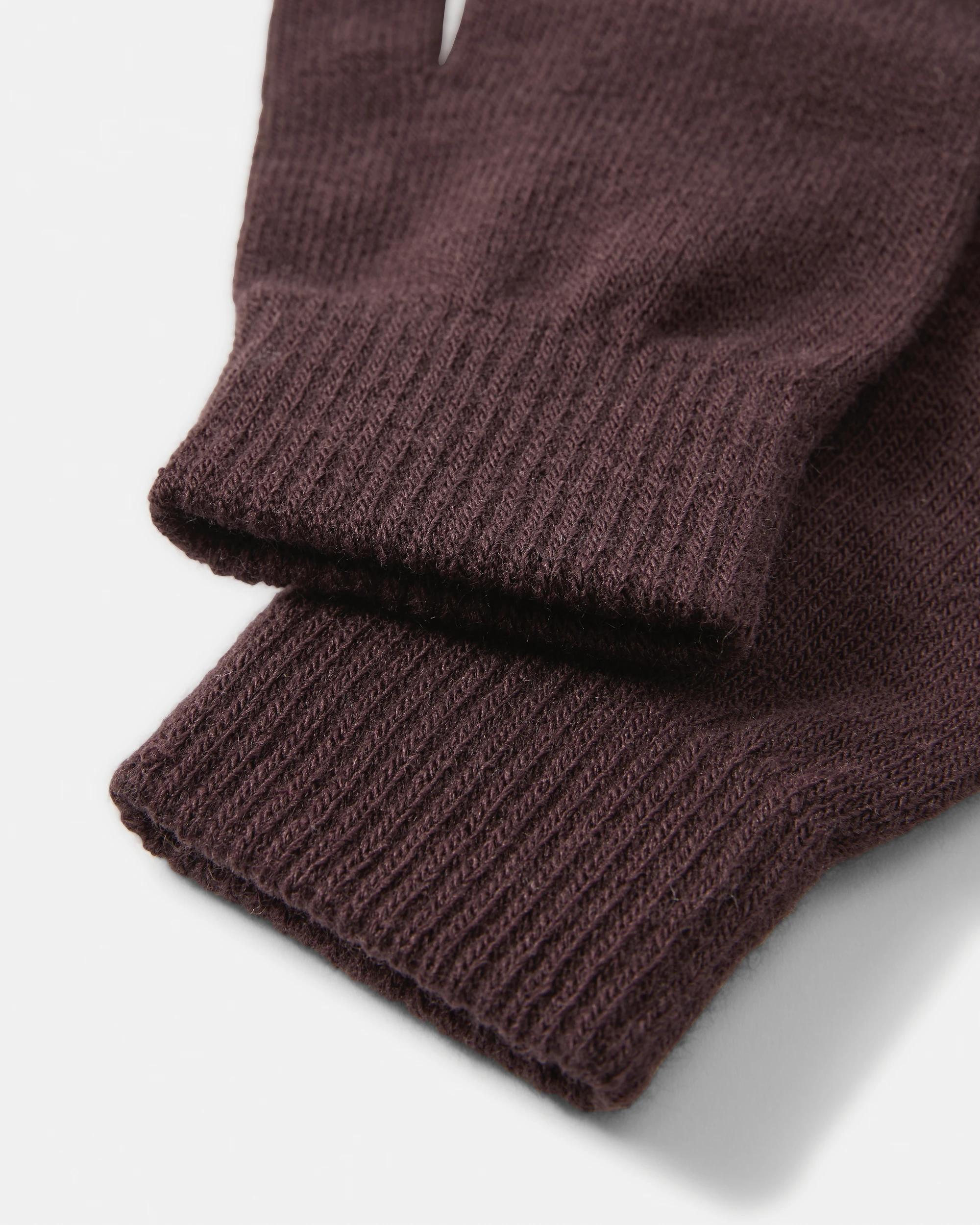 3 Touchscreen Gloves Choc Plum, 3 of 3