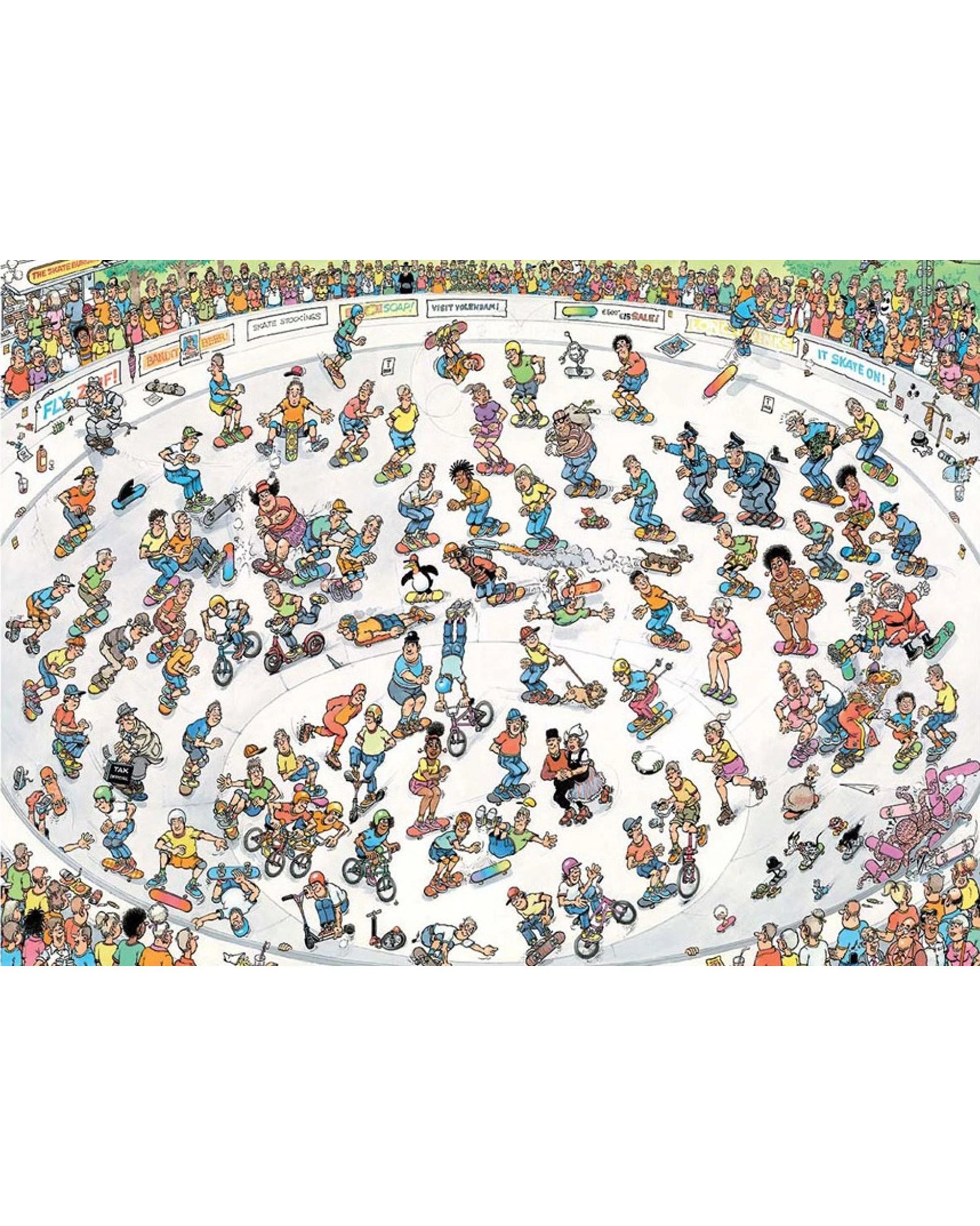 2 Jan Van Haasteren Riding the Skate Bowl 2000 Piece Jigsaw Puzzle, 2 of 2