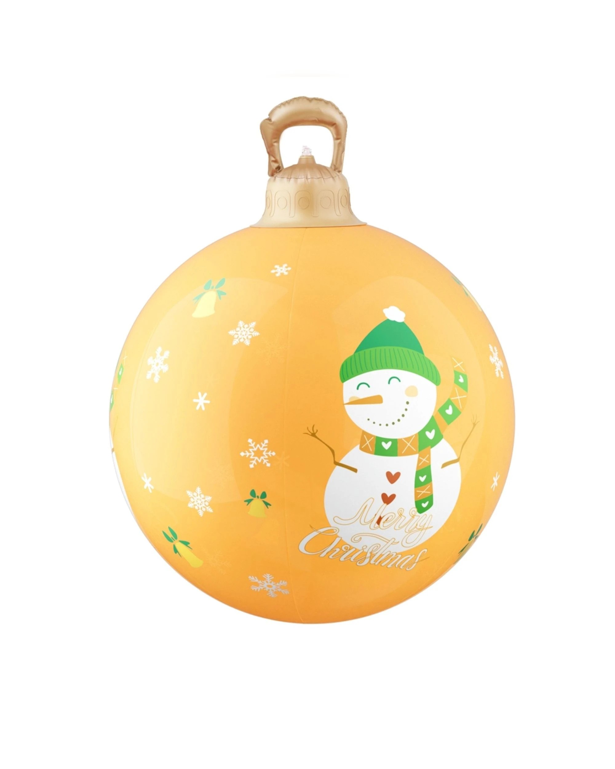 3 Jingle Jollys Christmas Inflatable Ball 60cm Led Illuminated Snowman Xmas Decor - Gold, 3 of 6