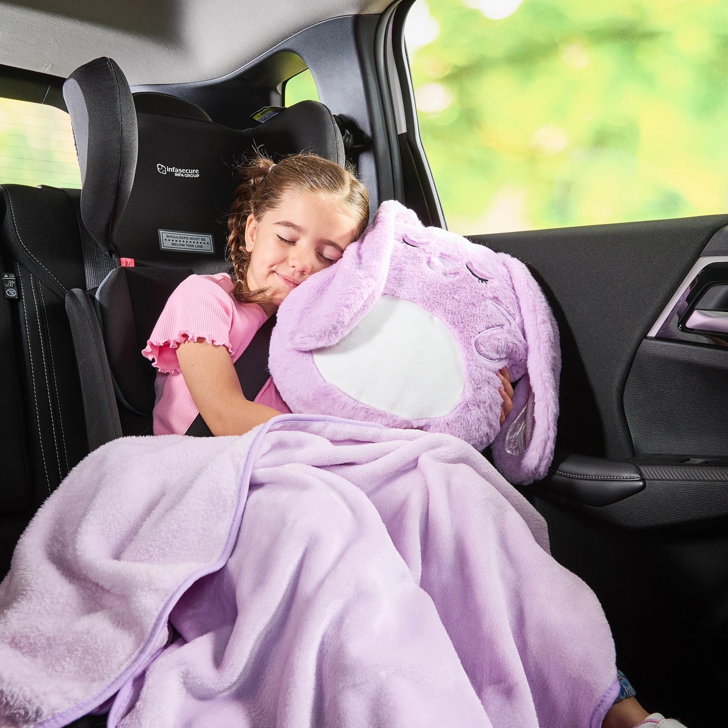 1 2 in 1 Bunny Travel Blanket and Pillow, 1 of 6