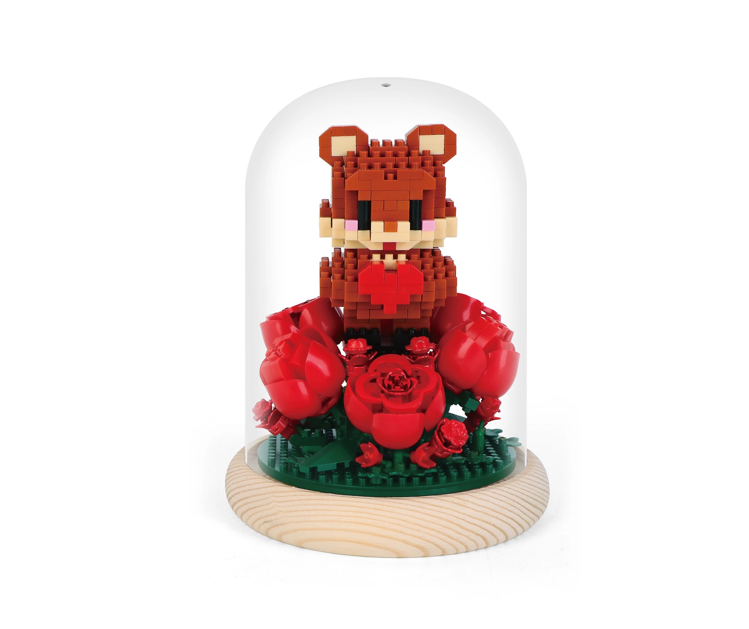 2 597 Piece Mini Blocks Flower Series: Bear in Flower Dome, 2 of 3