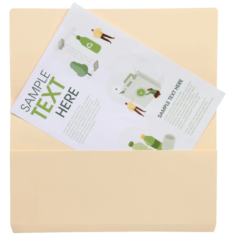 3 J.Burrows Foolscap Document Wallet 220gsm Buff, 3 of 3