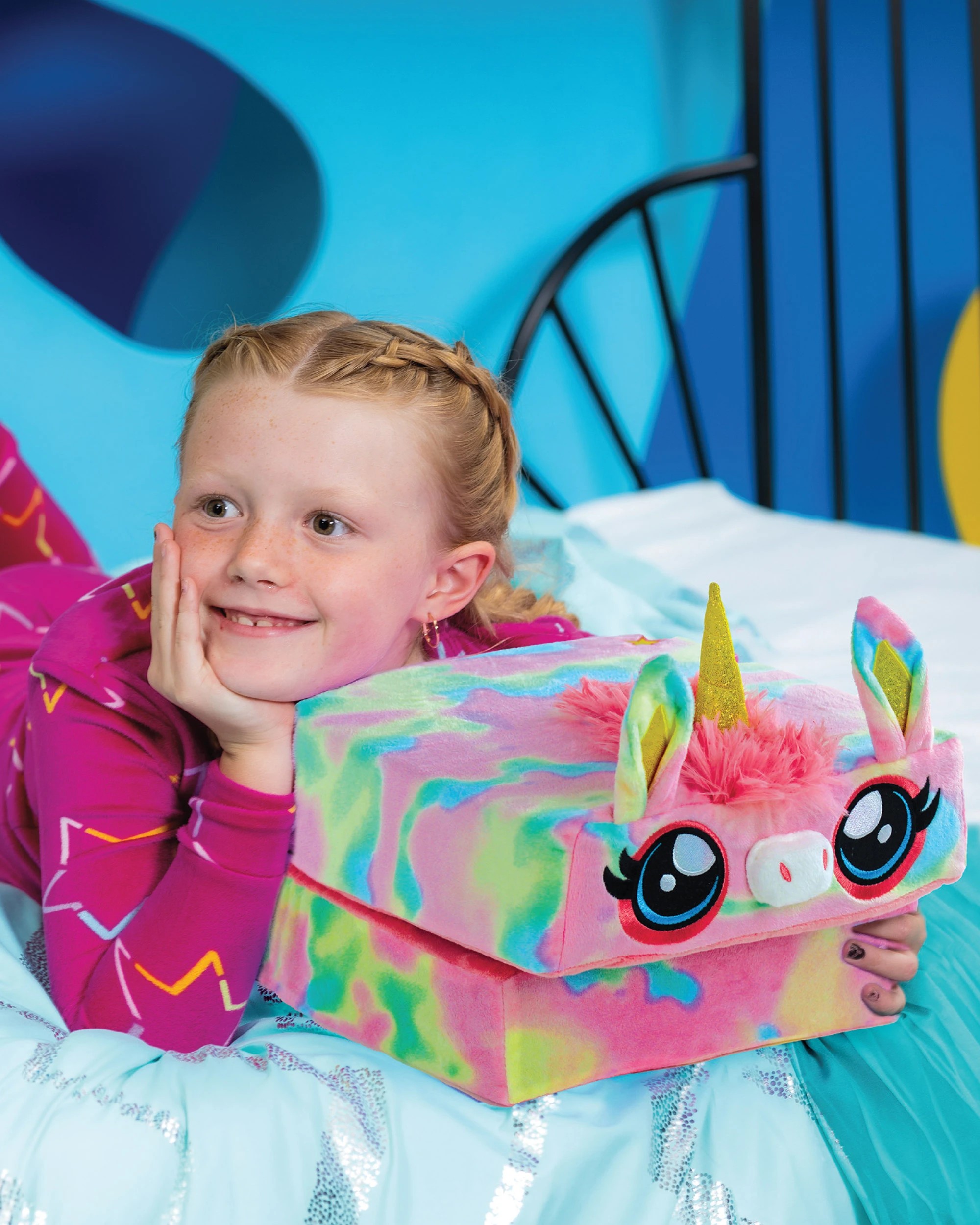 2 Global Shop Direct Pillow Cube Kids Unicorn Huggable Play Pal and Comfy Pillow In One, 2 of 7