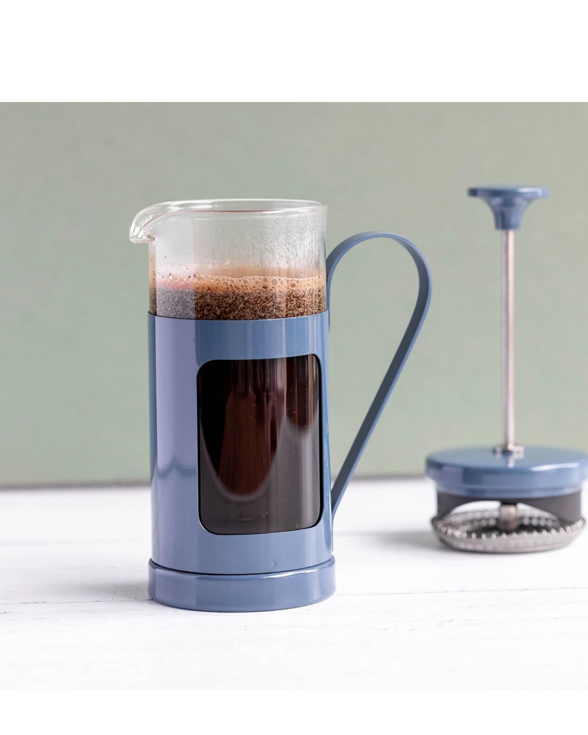 5 La Cafetiere Monaco 3-Cup 350ml Stainless Steel Glass French Press - Blue, 5 of 6