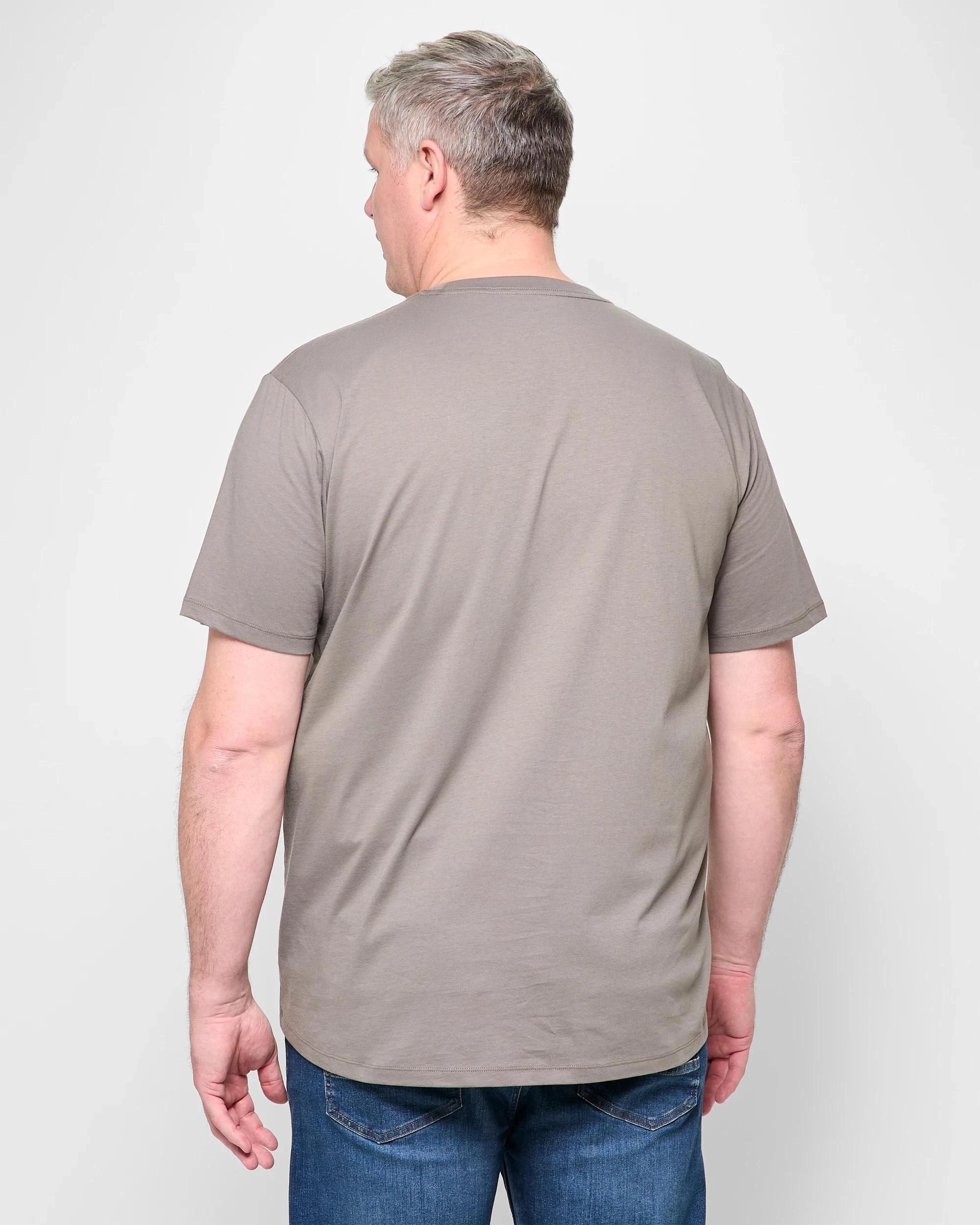 4 Target Man Plus Plus Size Australian Cotton Crew T-Shirt MUSHROOM, 4 of 5