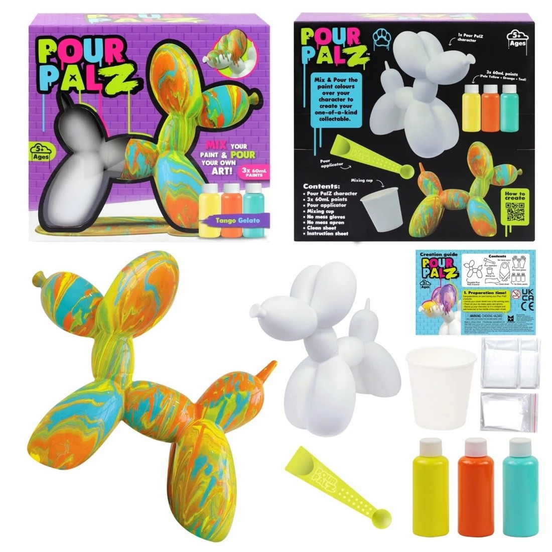 4 Pour Palz Balloon Dog - Assorted, 4 of 10