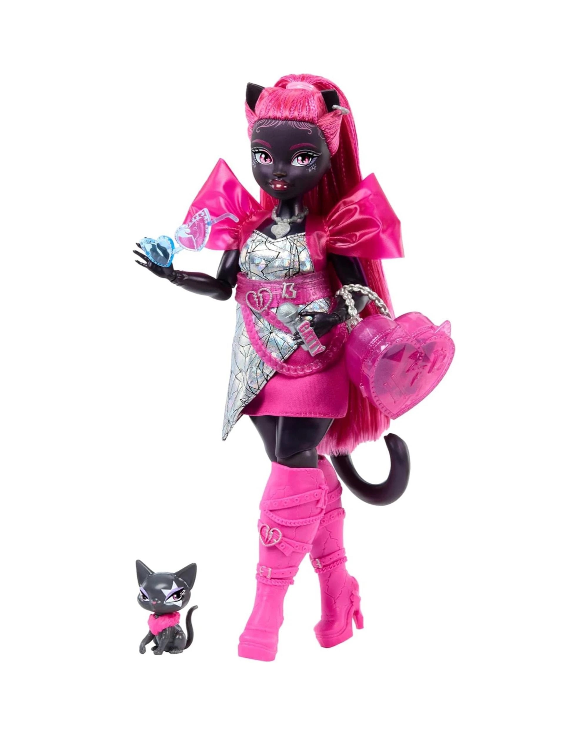 3 Monster High Catty Noir with Amulette Pet Fashion Doll, 3 of 6