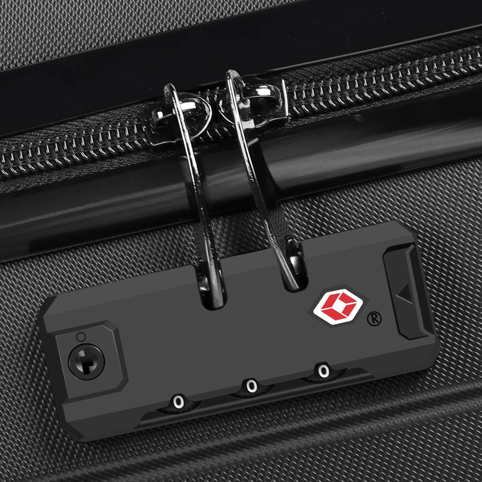 5 Alfordson Luggage 3PCS Set Suitcase ABS+PC Trolley TSA Hard Shell Case - Black, 5 of 10