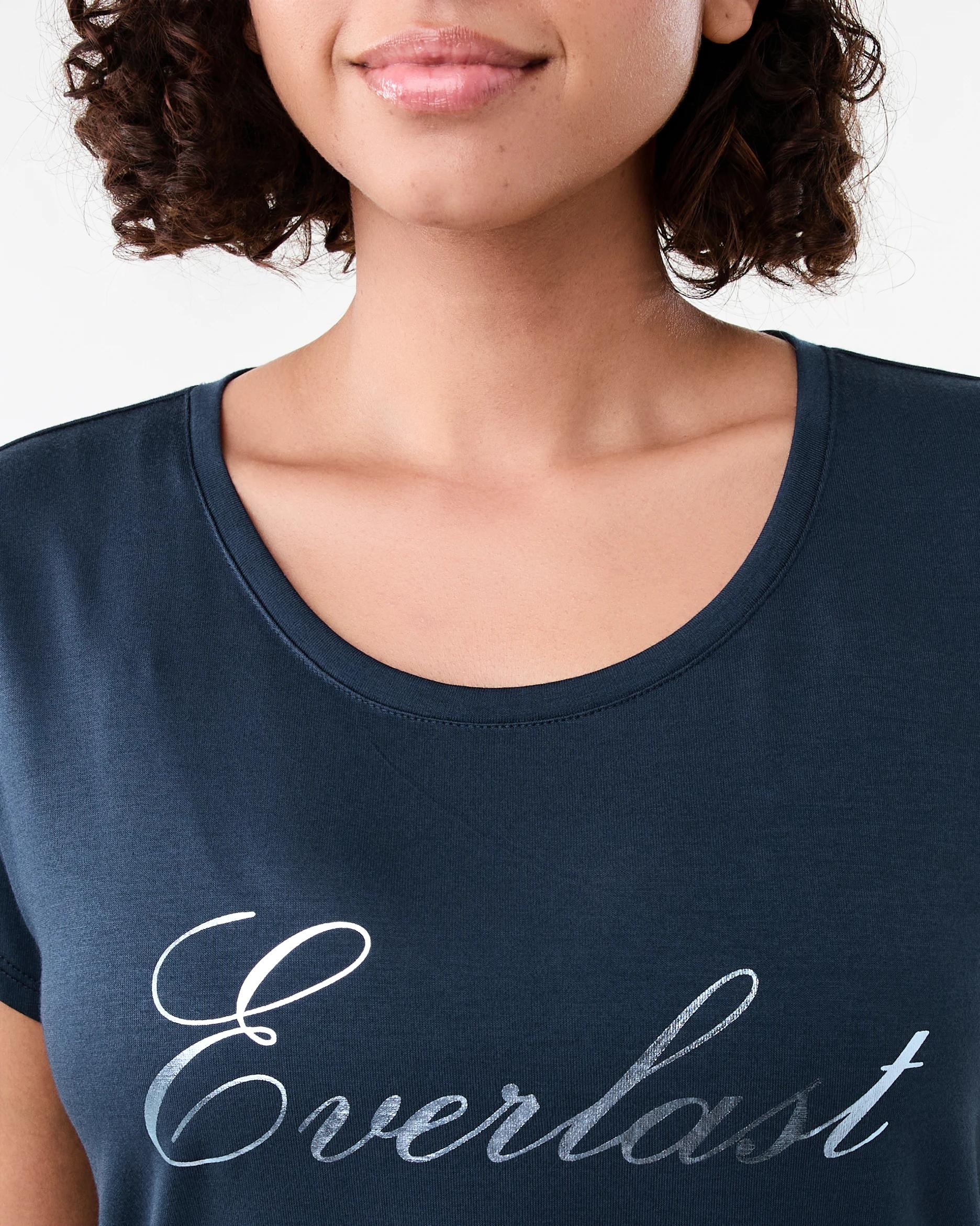 5 Everlast Womens Scoop Neck T-shirt Mood Indgo, 5 of 7