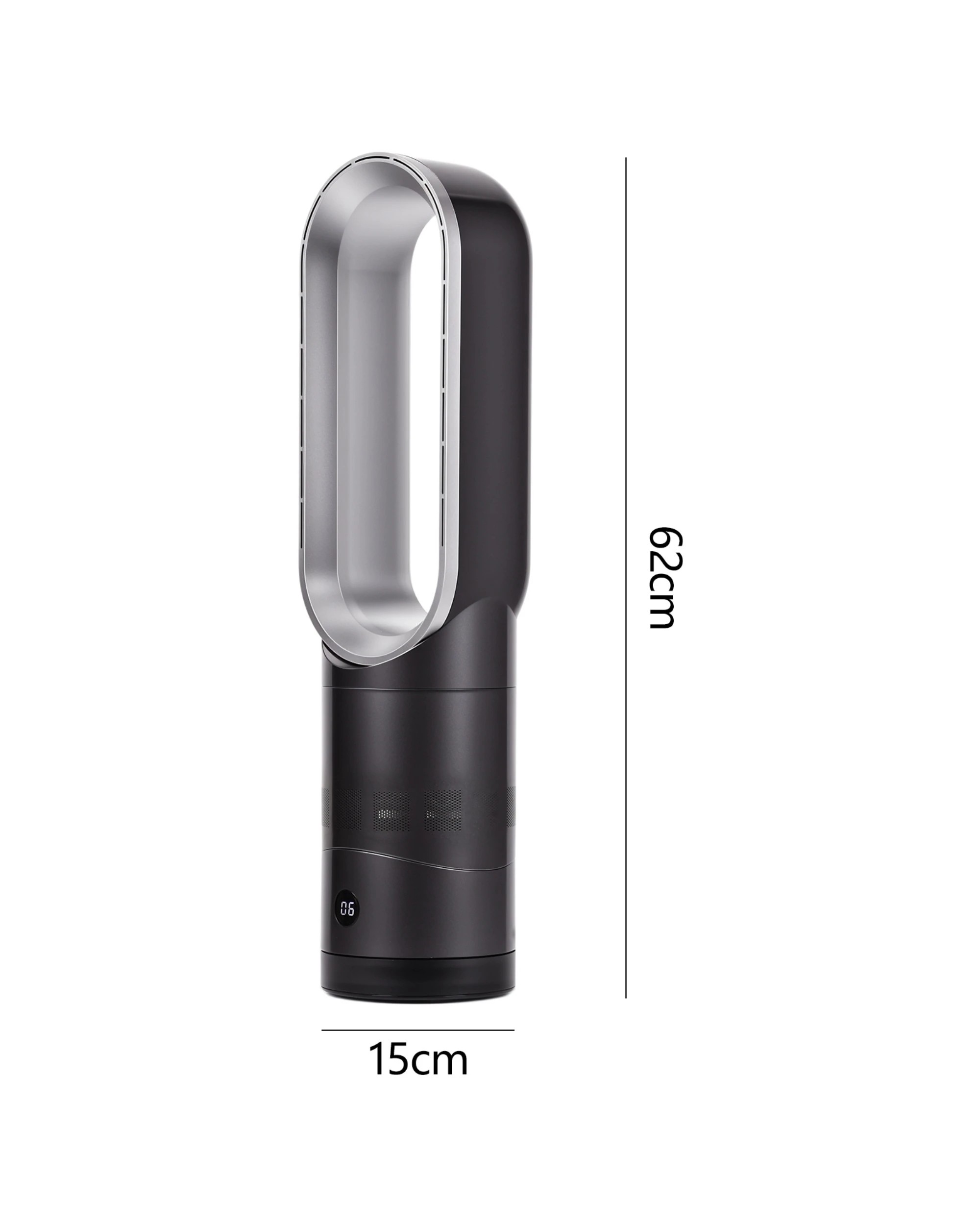 7 Yopower Bladeless Tower Fan Portable with 8-Speed Timer Remote 90° Oscillating - Grey, 7 of 7