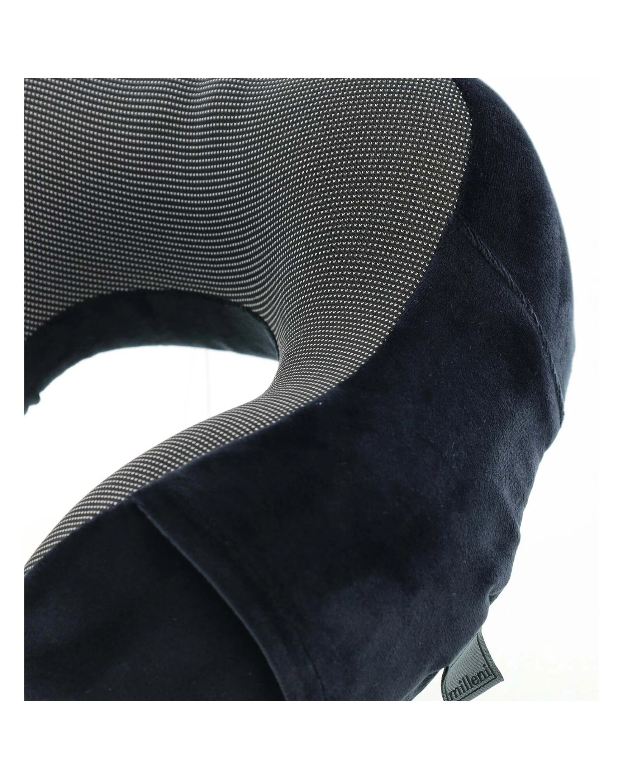 3 Milleni Memory Foam Comfort Ergonomic Air Travel Neck Pillow Neck Support Flight - Black, 3 of 5