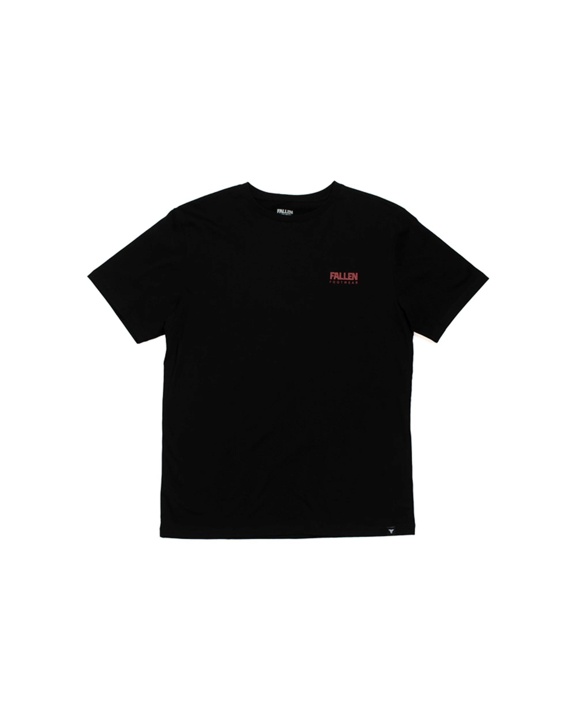 1 Fallen Footwear Men Insignia Back 100% Cotton Tees Regular Fit Everyday Wear BLACK, 1 of 2