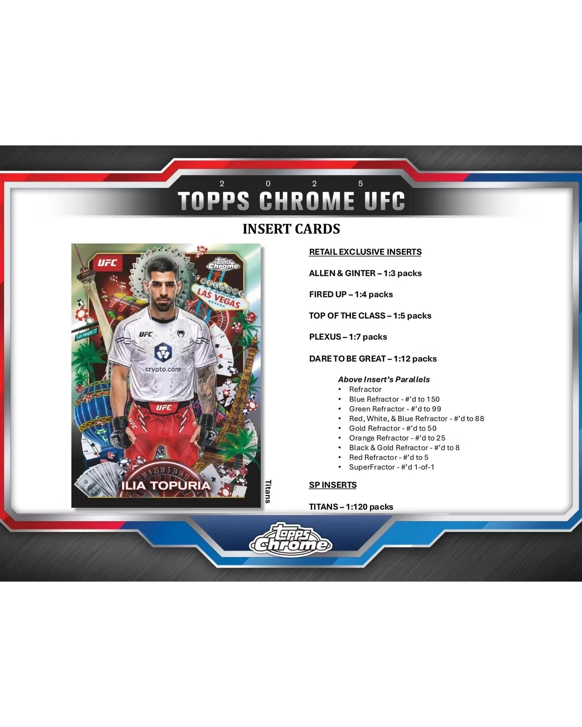 4 Topps 2025 Chrome UFC 6-Pack Value Blaster Box, 4 of 10