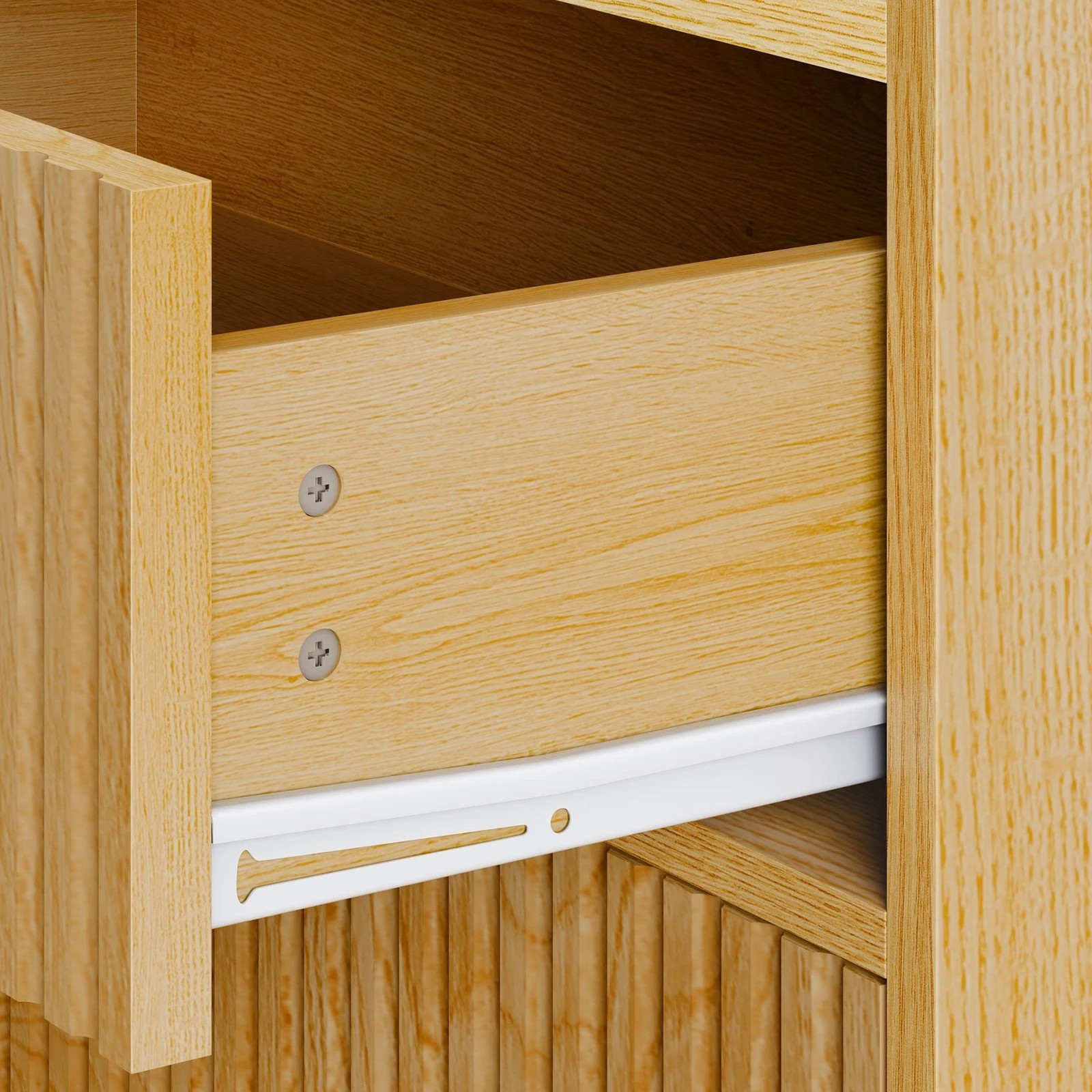 10 Alfordson 3 Chest of Drawers Modern Storage Cabinet Dresser Tallboy - Natural, 10 of 10